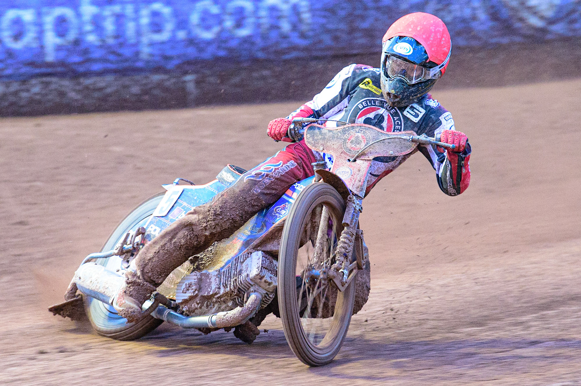 MANCHESTER, UK. MAY 16TH Brady Kurtz  in action  for Belle Vue ATPI Aces  during the SGB Premiership match between Belle Vue Aces and King's Lynn Stars at the National Speedway Stadium, Manchester on Monday 16th May 2022. (Credit: Ian Charles | MI News)