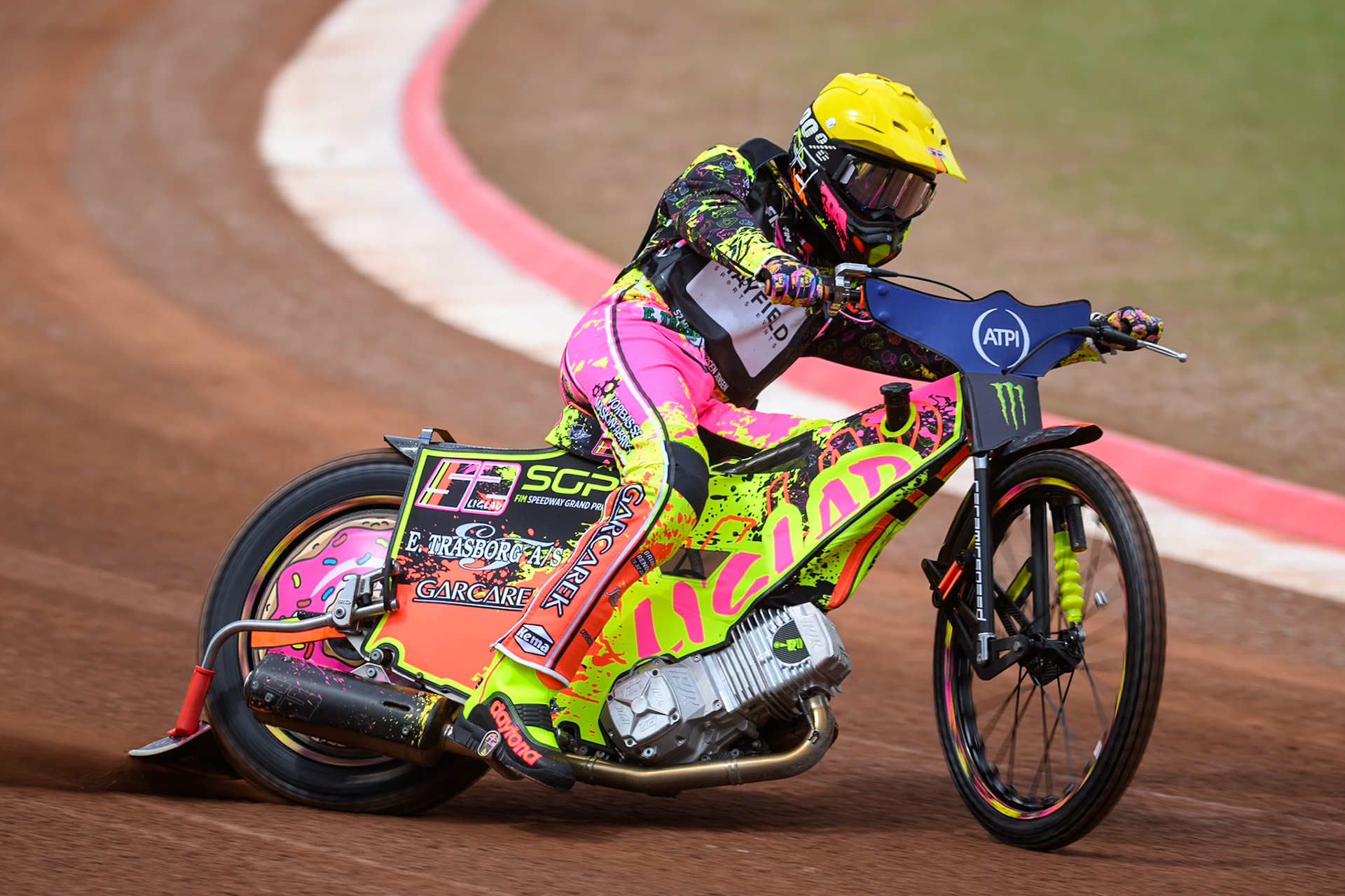 Michael Jepsen Jensen (52) of Denmark during practice for  the ATPI  FIM Speedway GP of Manchester at the National Speedway Stadium, Manchester on Friday 5th June 2026. (Photo: Ian Charles | MI News)