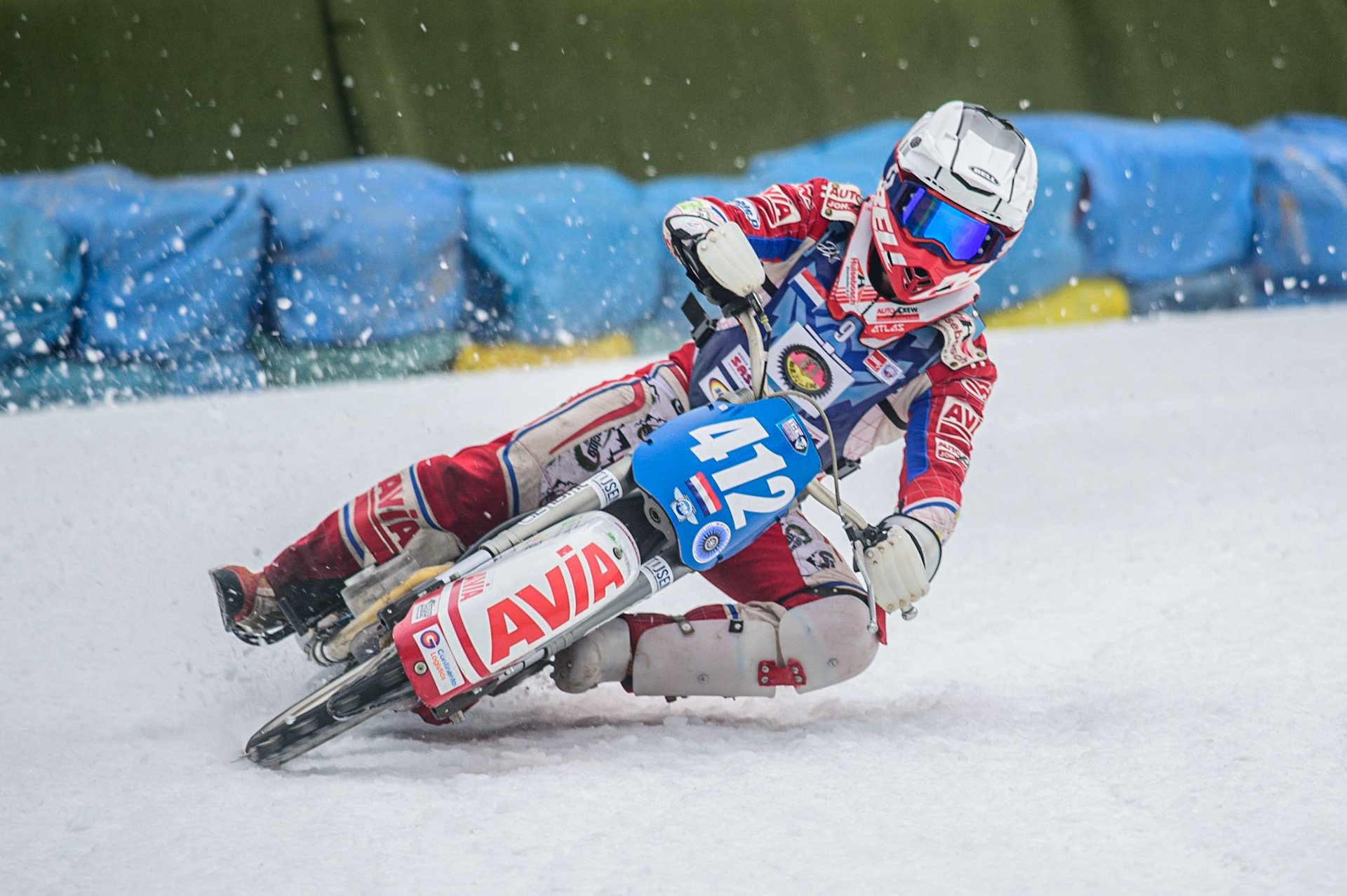 Niek Schaap (Netherlands)  practices  during the German Individual Ice Speedway Championship at Horst-Dohm-Eisstadion, Berlin on Friday 3rd March 2023. (Photo: Ian Charles | MI News)