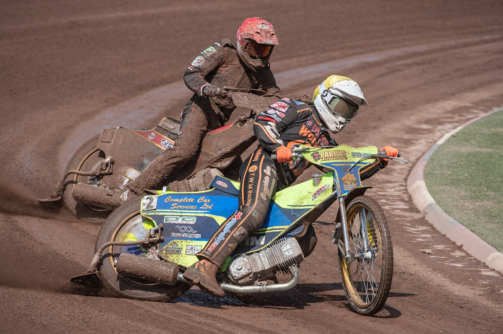 Photo by Ian Charles:

Kyle Howarth  (Yellow) leads Max Fricke  (Red)

Belle Vue Aces v Wolverhampton Wolves, National Speedway Stadium, Manchester, Monday, 22, April, 2019