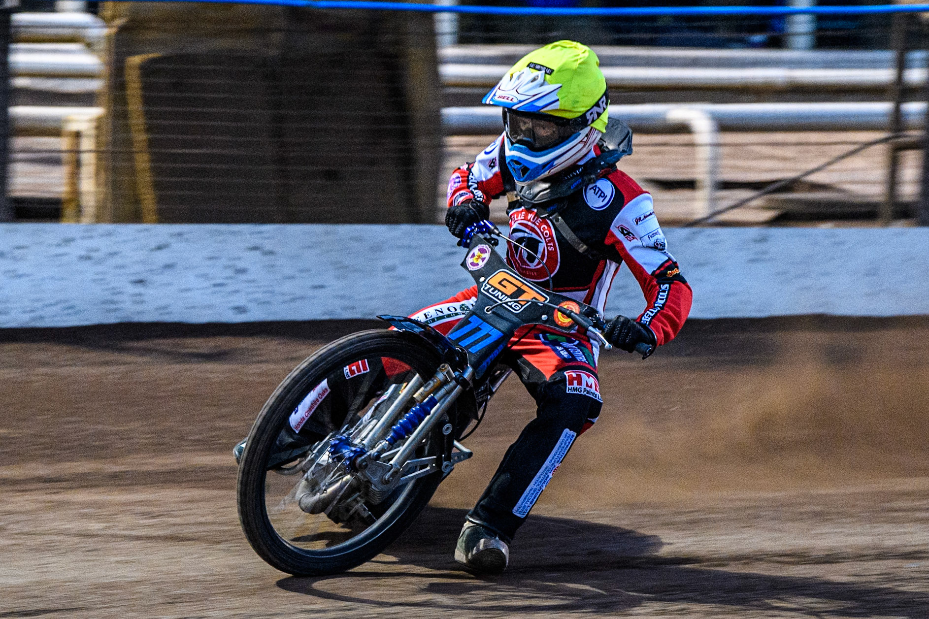 Belle Vue Colts' Billy Budd in action during the WSRA National Development League match between Steelers and Belle Vue Colts at Owlerton Stadium, Sheffield on Monday 5th May 2025. (Photo: Ian Charles | MI News)
