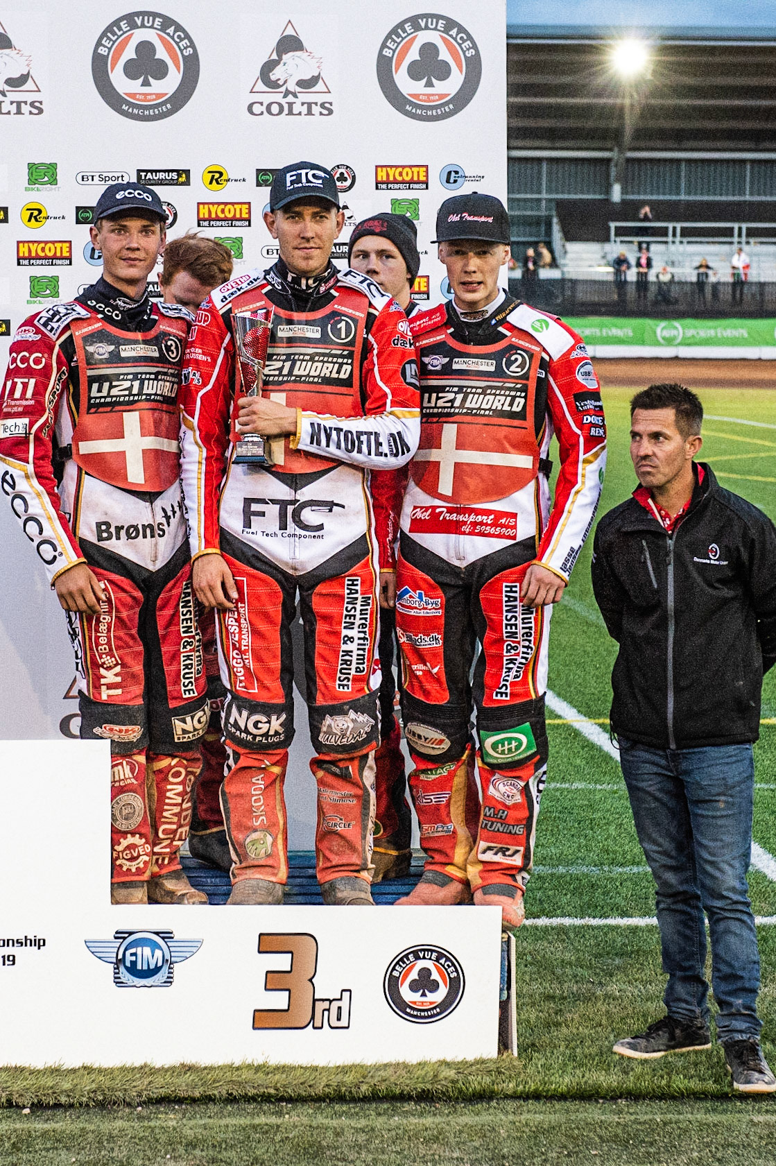 Photo: Ian Charles

Denmark - 3rd place 

FIM Team Speedway U-21 World Championship, National Speedway Stadium, Manchester Friday 12 July  2019
