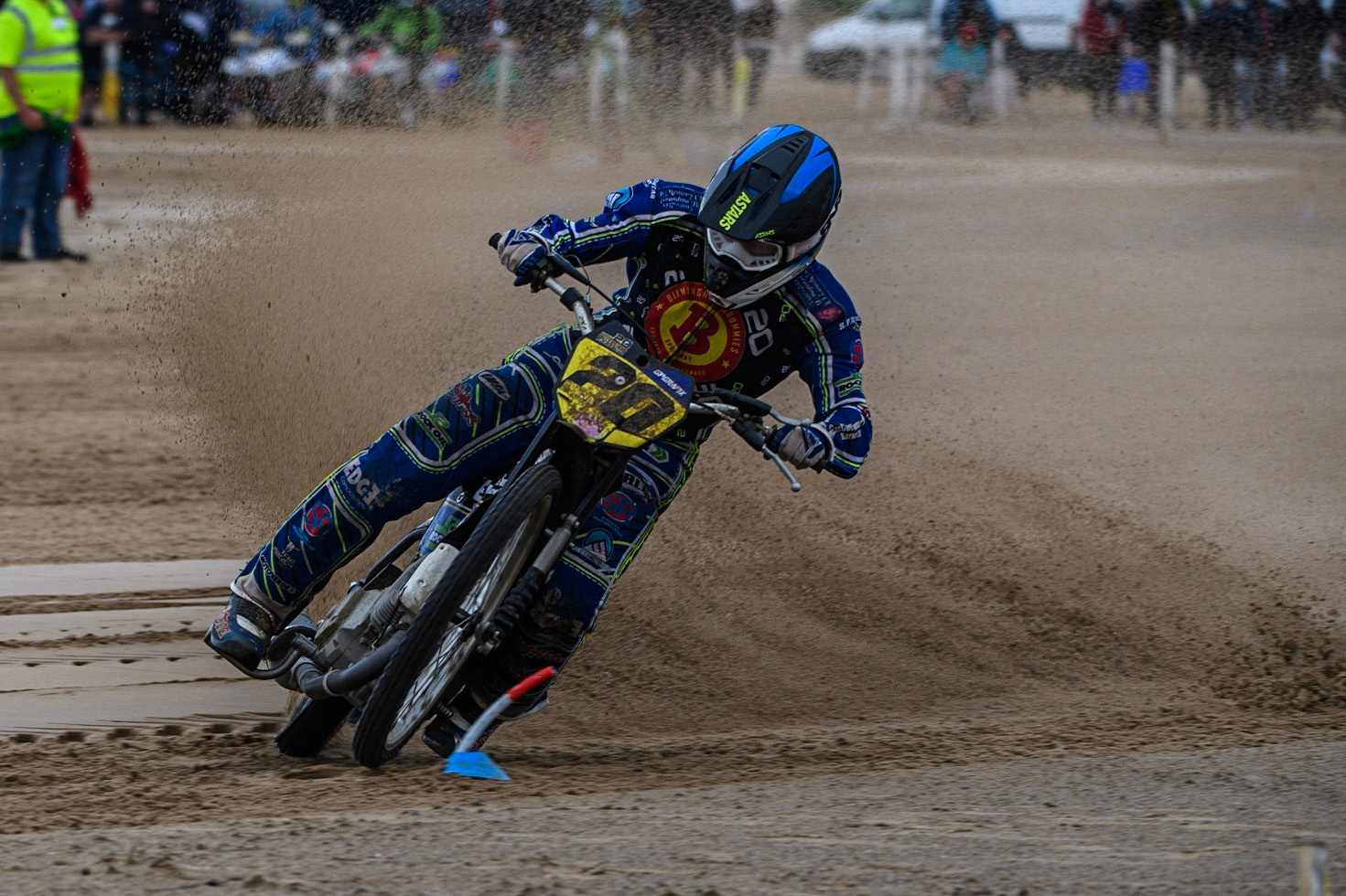 Arran Butcher (20) in action  during the Fylde ACU British Sand Racing Masters Championship at  St Annes on Sea, Lancashire on Sunday 30th July 2023. (Photo: Ian Charles | MI News)