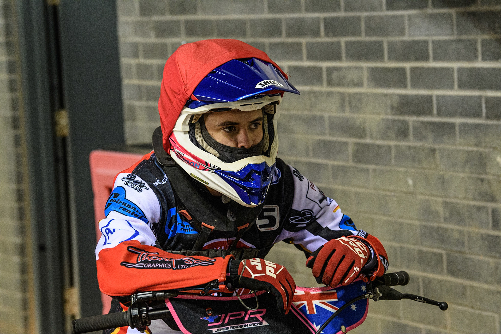 James Pearson  waits to go out during the National Development League match between Belle Vue Colts and Oxford Chargers at the National Speedway Stadium, Manchester on Friday 12th May 2023. (Photo: Ian Charles | MI News)
