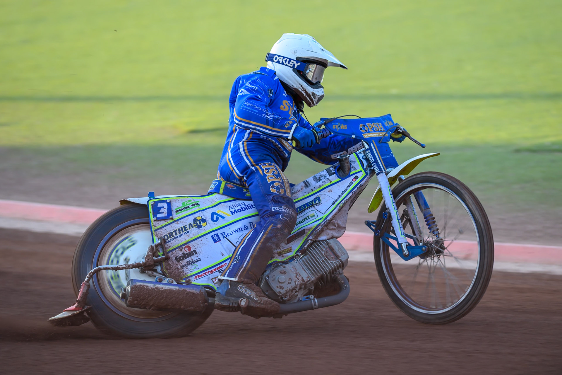 Chris Harris of Kings Lynn Stars in action during the Rowe Motor Oil Premiership match between Belle Vue Aces and King's Lynn Stars at the National Speedway Stadium, Manchester on Monday 10th August 2026. (Photo: Ian Charles | MI News)