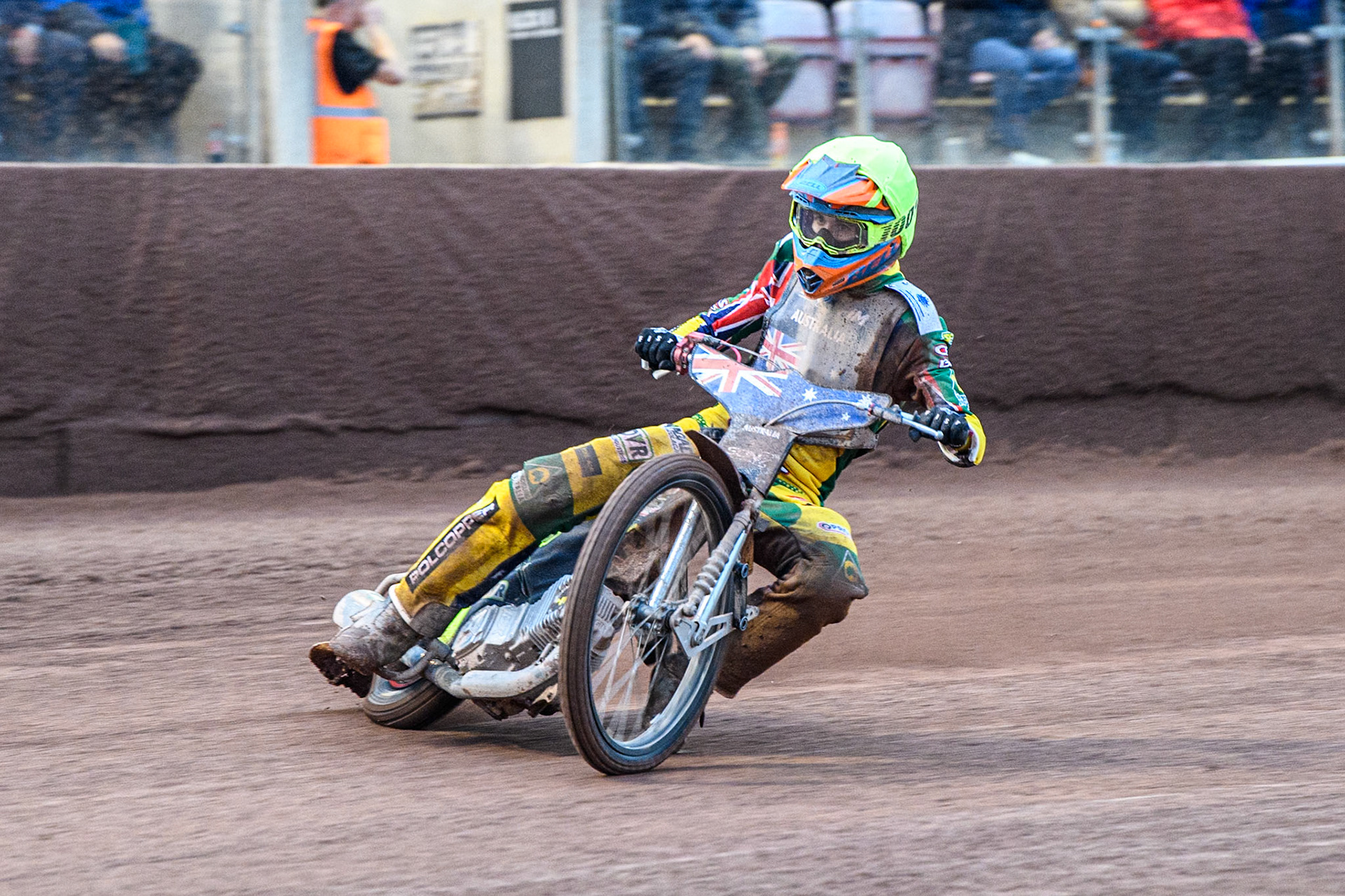 Keynan Rew of Australia in action during the Monster Energy FIM Speedway of Nations 2 (Under 21) Final at the National Speedway Stadium, Manchester on Friday 12th July 2024. (Photo: Ian Charles | MI News)