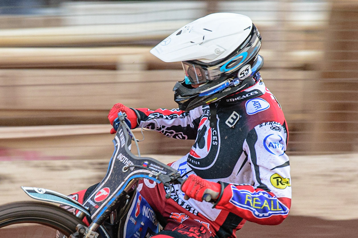 SHEFFIELD, UK. MAY 26TH Matej Žagar  in action  for Belle Vue ATPI Aces   during the SGB Premiership match between Sheffield Tigers and Belle Vue Aces at Owlerton Stadium, Sheffield on Thursday 26th May 2022. (Credit: Ian Charles | MI News)
