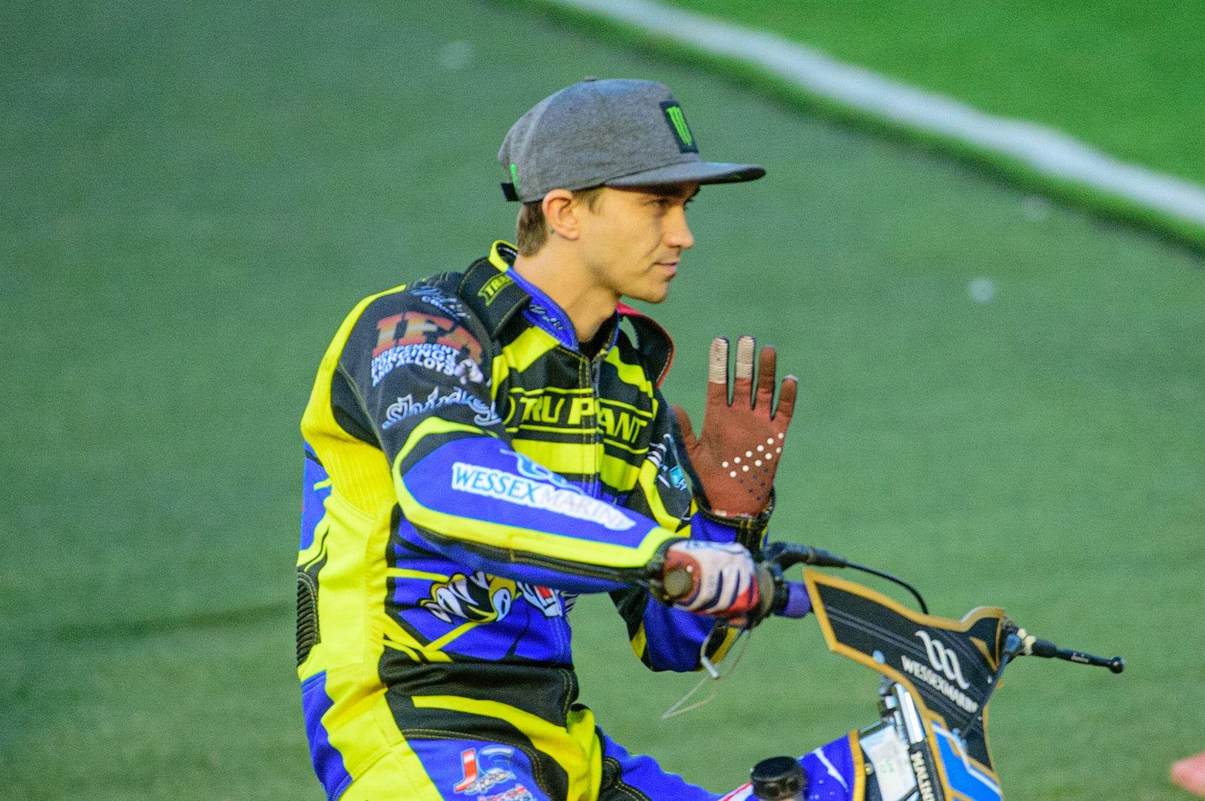 MANCHESTER, UK.  MAR 28TH. Jack Holder of Sheffield  during the SGB Premiership League Cup match between Belle Vue Aces and Sheffield Tigers at the National Speedway Stadium, Manchester on Monday 28th March 2022. (Credit: Ian Charles | MI News)