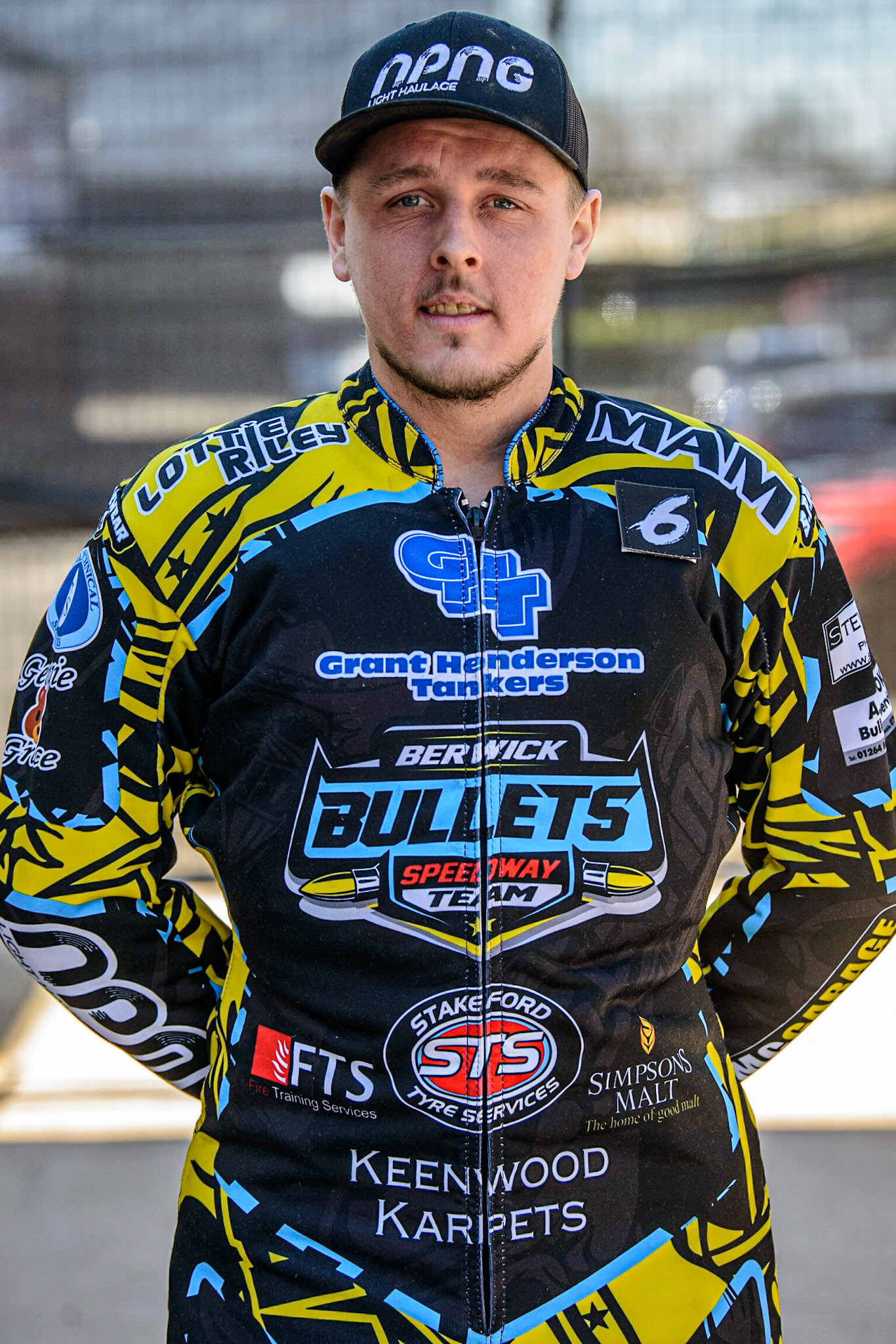 Josh Embleton   - Berwick ‘GHT’ Bullets  during the National Development League match between Belle Vue Colts and Berwick Bullets at the National Speedway Stadium, Manchester on Friday 7th April 2023. (Photo: Ian Charles | MI News)