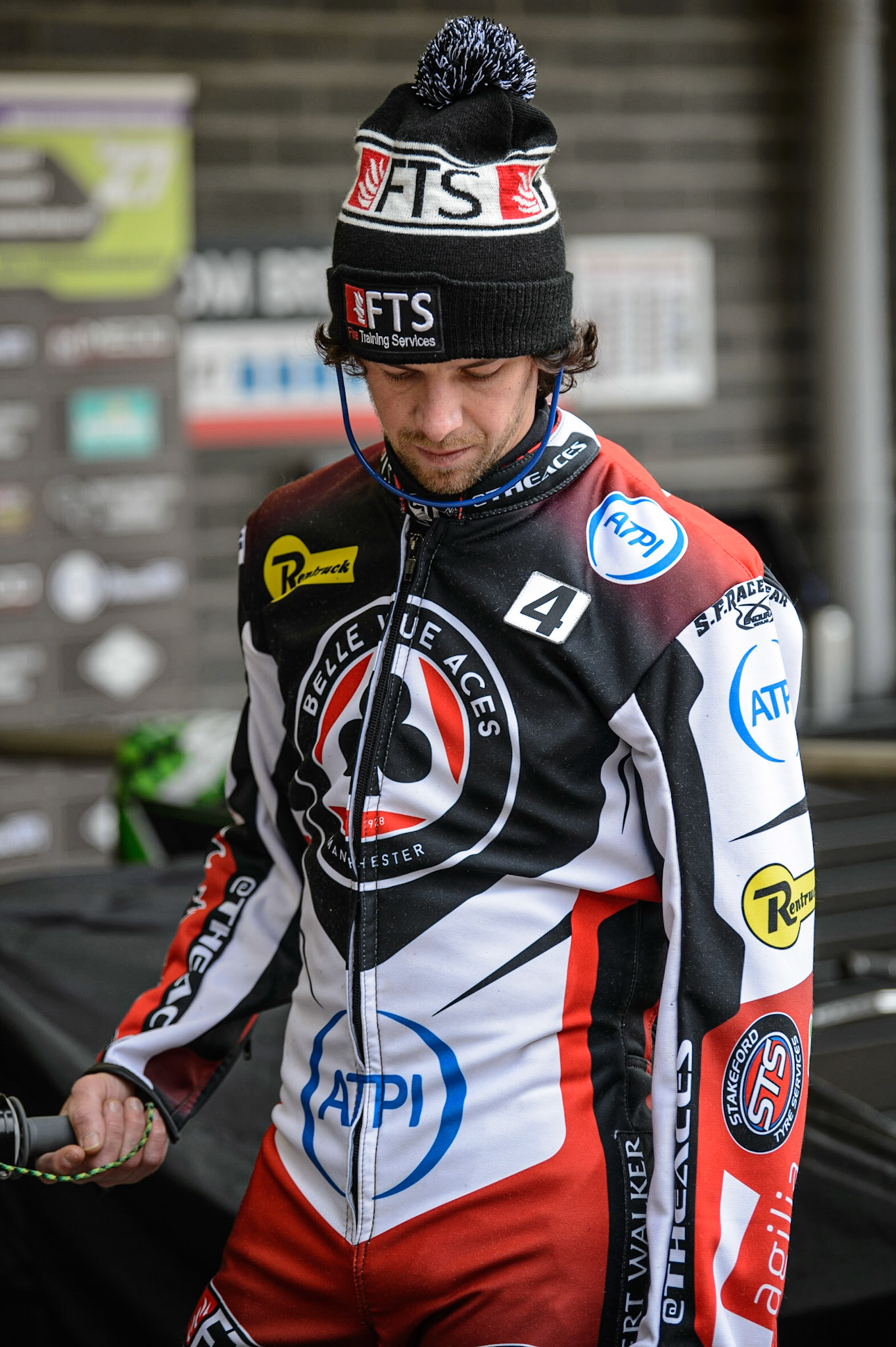 MANCHESTER, UK. MAY 2ND Charles Wright  warms up his bike during the SGB Premiership match between Belle Vue Aces and Peterborough at the National Speedway Stadium, Manchester on Monday 2nd May 2022. (Credit: Ian Charles | MI News)