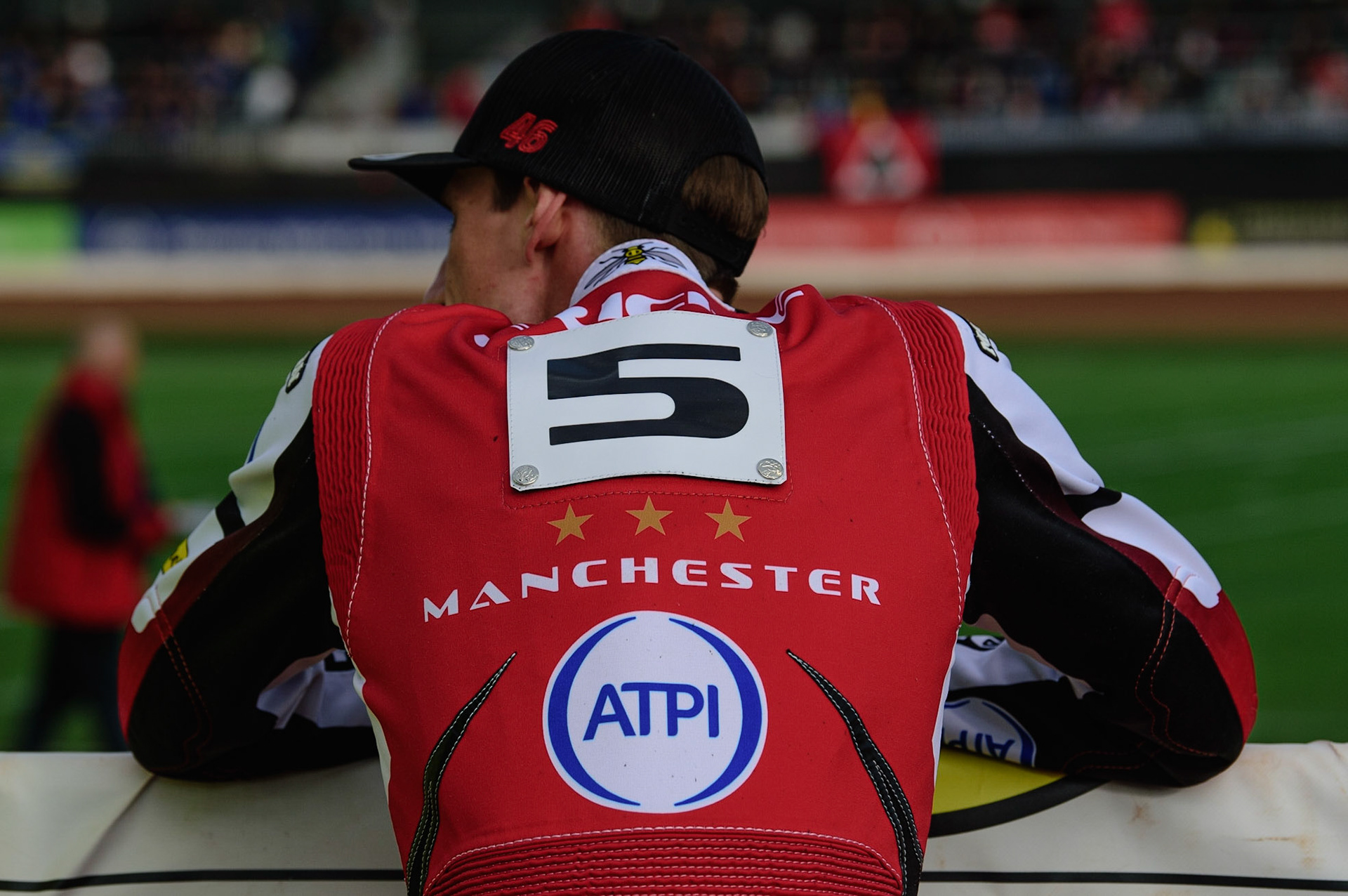 MANCHESTER, UK. JUL 5TH  Max Fricke  waits for the meeting to start  during the SGB Premiership match between Belle Vue Aces and Sheffield Tigers at the National Speedway Stadium, Manchester on Tuesday 5th July 2022. (Credit: Ian Charles | MI News)