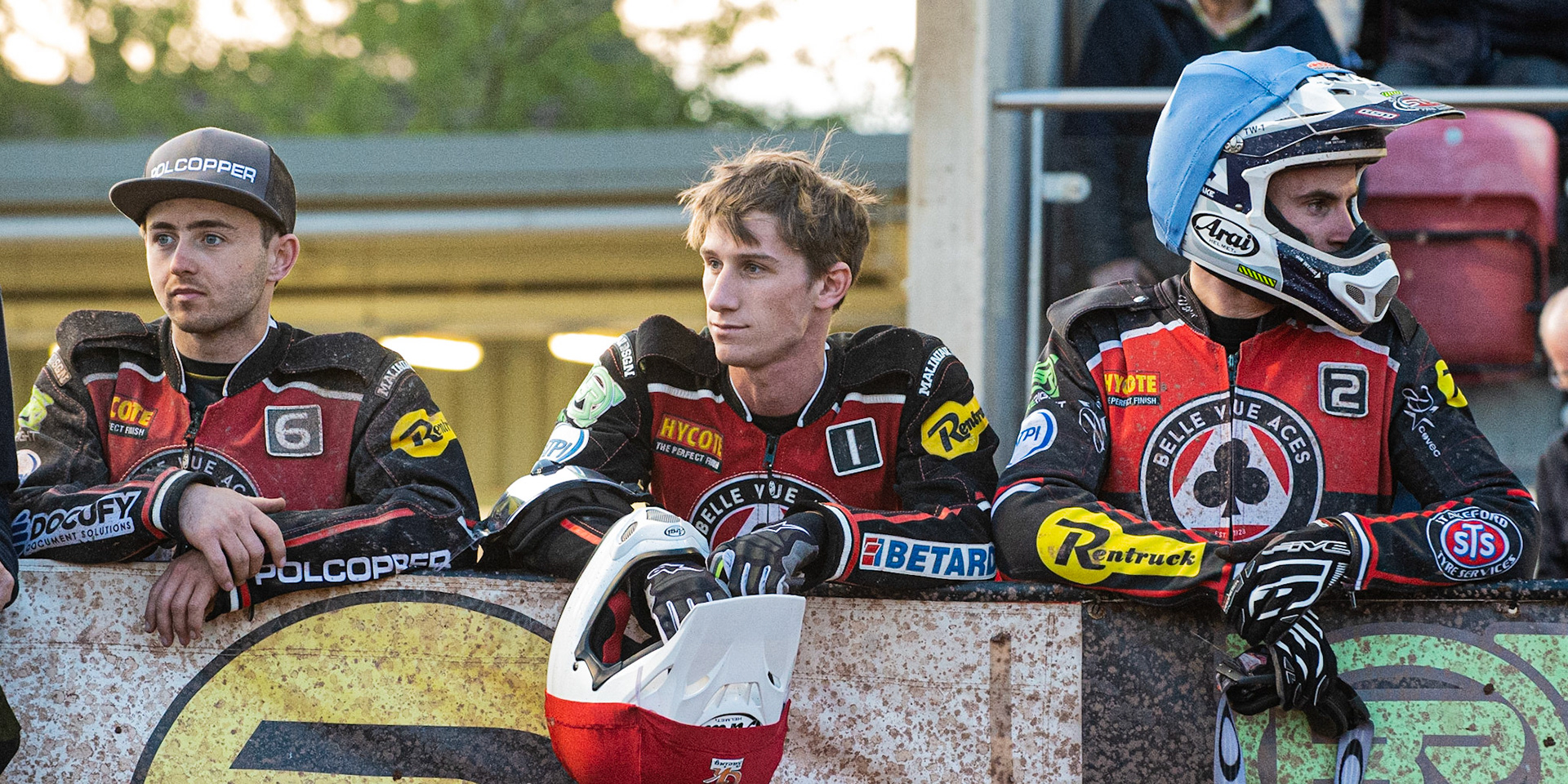 Photo by Ian Charles

(l-r) Jaimon Lidsey  Max Fricke  and Steve Worrall  watch the track work


Belle Vue Aces v Swindon Robins, British Speedway Premiership, Belle Vue National Speedway Stadium, Manchester, Monday 12  August  2019