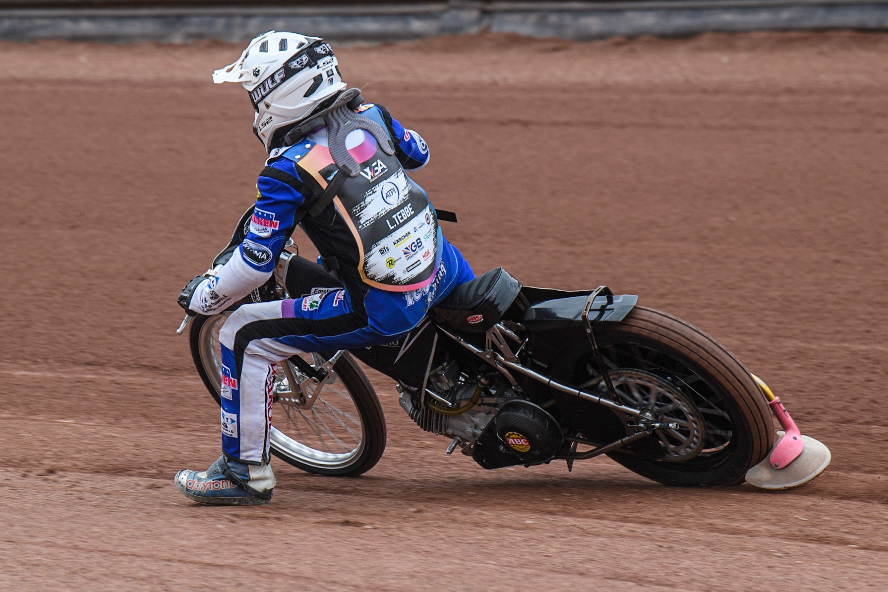 Lenja Tebbe on track during the FIM Women's  Speedway Academy at the National Speedway Stadium, Manchester on Friday 4th August 2023. (Photo: Ian Charles | MI News)