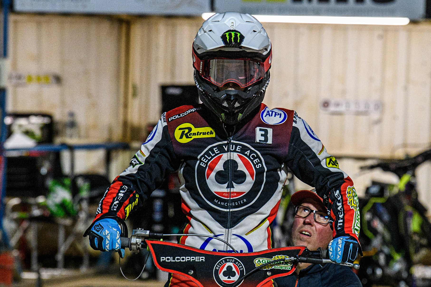 Jaimon Lidsey  waits to go out for his next heat during the Sports Insure Premiership match between King's Lynn Stars and Belle Vue Aces at the Adrian Flux Arena, King's Lynn on Thursday 24th August 2023. (Photo: Ian Charles | MI News)