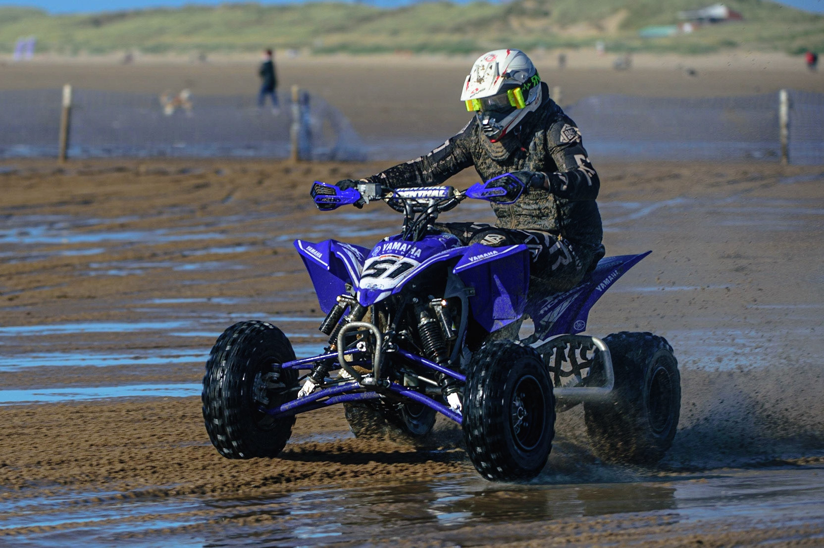 Lance Hoadley (51) during the Fylde ACU British Sand Racing Masters Championship on  Sunday 2nd October 2022. (Credit: Ian Charles | MI News)