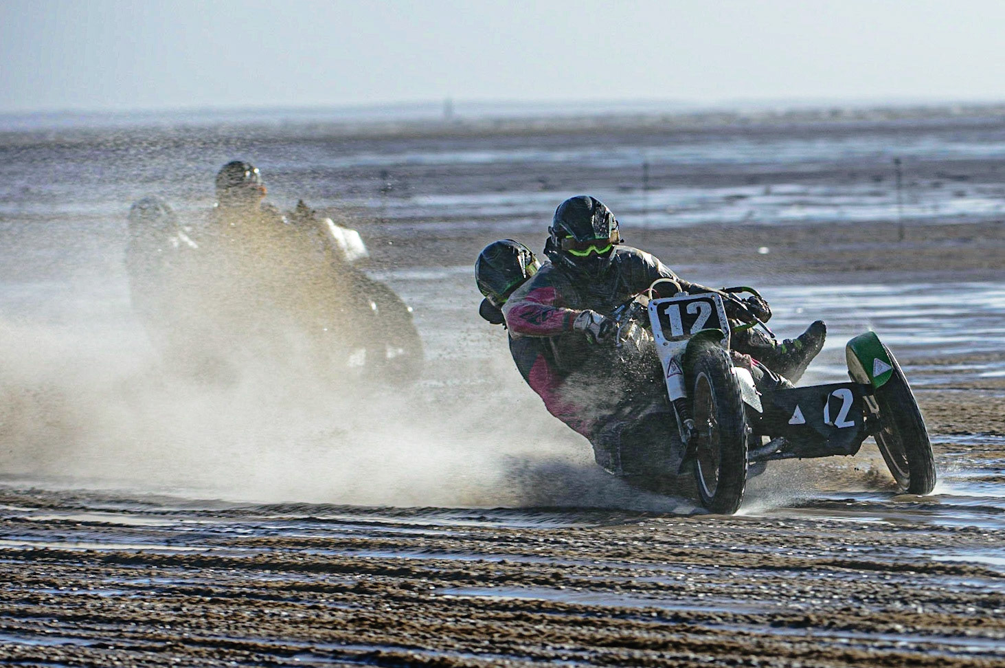 Neal Owen &amp; Jason Farwell (12) during the Fylde ACU British Sand Racing Masters Championship on  Sunday 2nd October 2022. (Credit: Ian Charles | MI News)