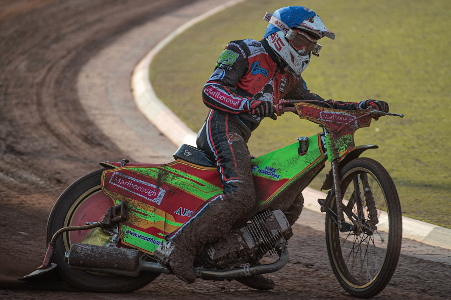 Photo: Ian Charles

Ben Woodhull  in action 

Belle Vue Colts v Plymouth Gladiators National League, Belle Vue National Speedway Stadium, Manchester, Thursday 23  May  2019