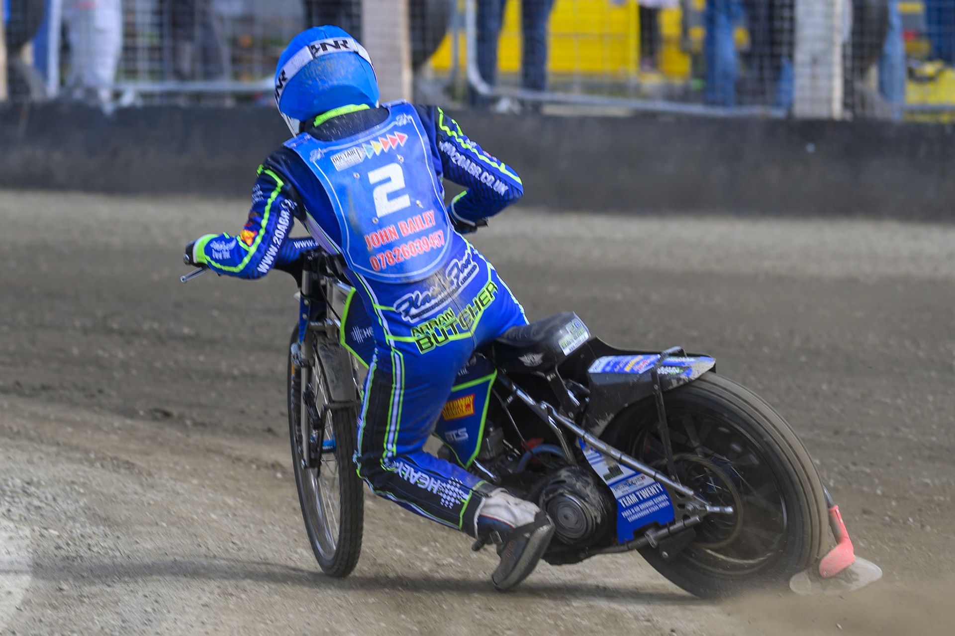 Arran Butcher of Buxton Bulls   in action during the Challenge match between Buxton Bulls and Leicester Lion Cubs at Hi-Edge Speedway, Buxton on Sunday 26th April 2026. (Photo: Ian Charles | MI News)