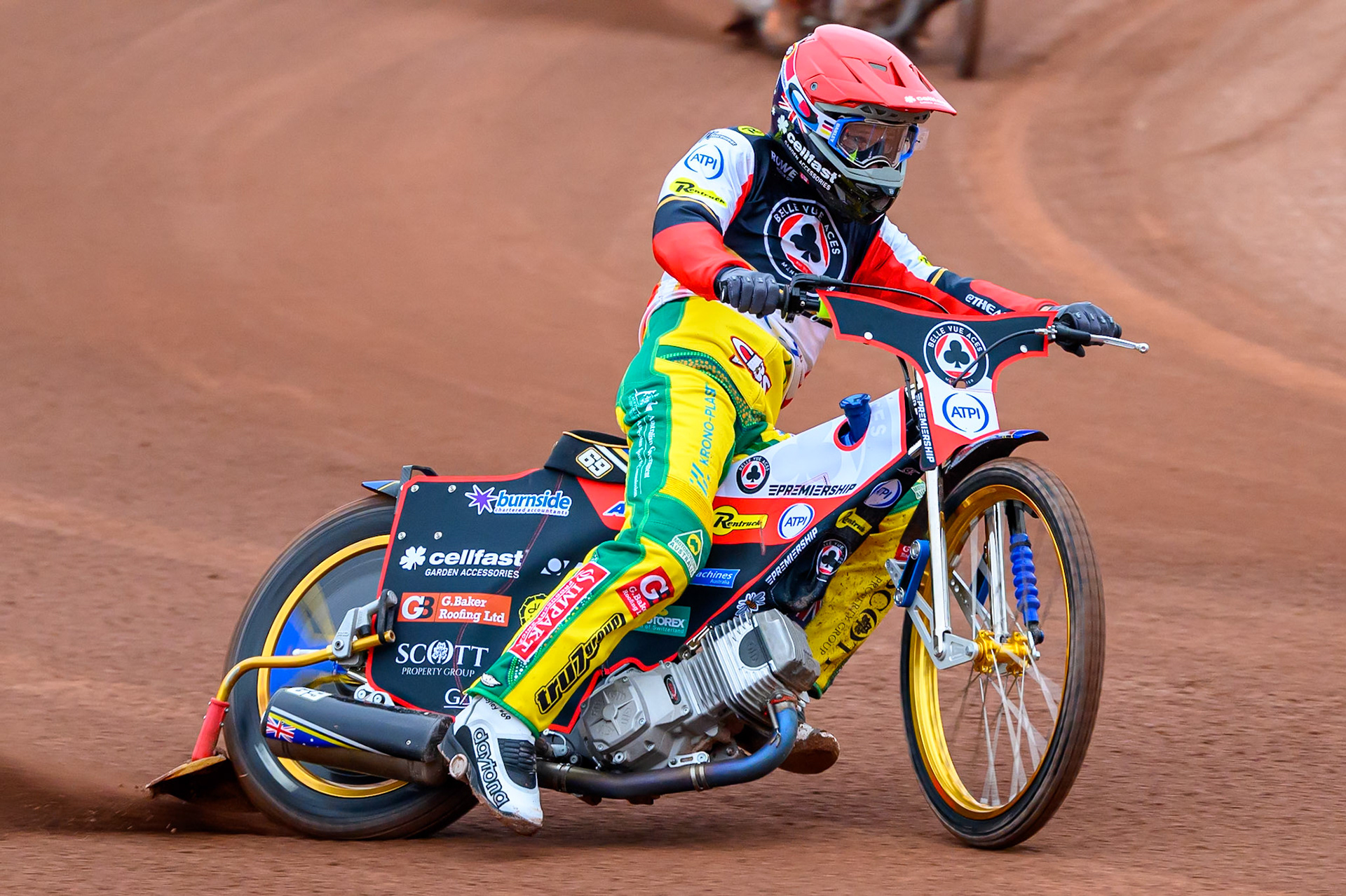 Jason Doyle of Belle Vue Aces in action during the Rowe Motor Oil Premiership match between Belle Vue Aces and Leicester Lions at the National Speedway Stadium, Manchester on Monday 15th June 2026. (Photo: Ian Charles | MI News)