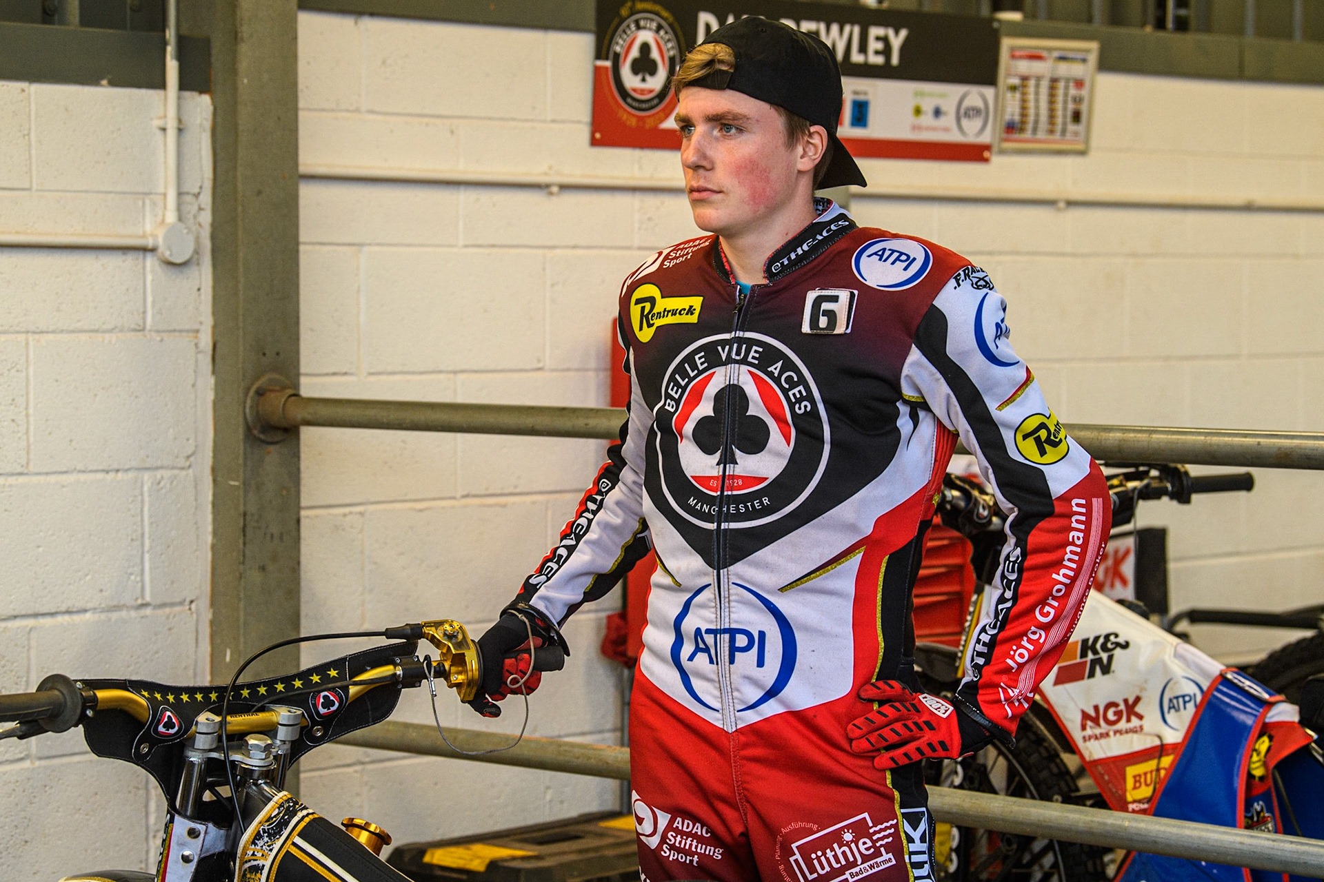Norick Blodorn - Belle Vue ATPI Aces during the Sports Insure Premiership match between Belle Vue Aces and Sheffield Tigers at the National Speedway Stadium, Manchester on Monday 7th August 2023. (Photo: Ian Charles | MI News)