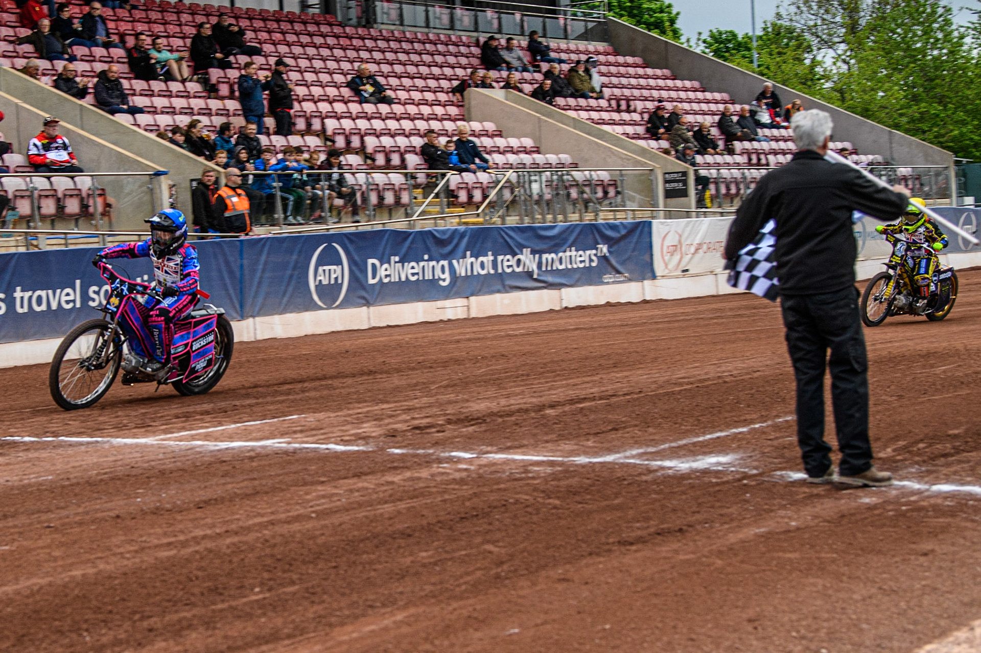 Rocco Webb  wins the support final during the British Youth Championships at the National Speedway Stadium, Manchester on Friday 12th May 2023. (Photo: Ian Charles | MI News)