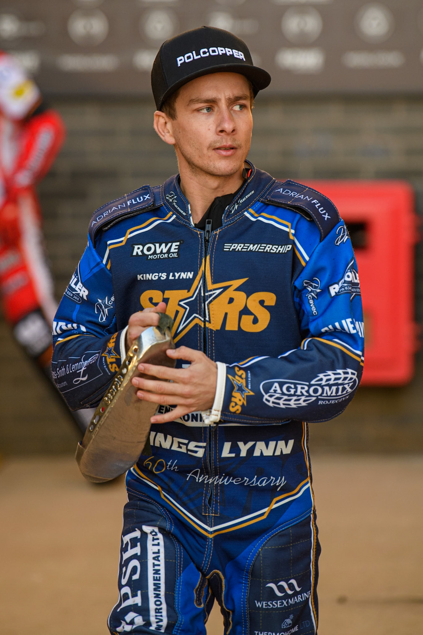 Ben Cook of Kings Lynn Stars during the Rowe Motor Oil Premiership match between Belle Vue Aces and King's Lynn Stars at the National Speedway Stadium, Manchester on Monday 5th April 2025. (Photo: Ian Charles | MI News)