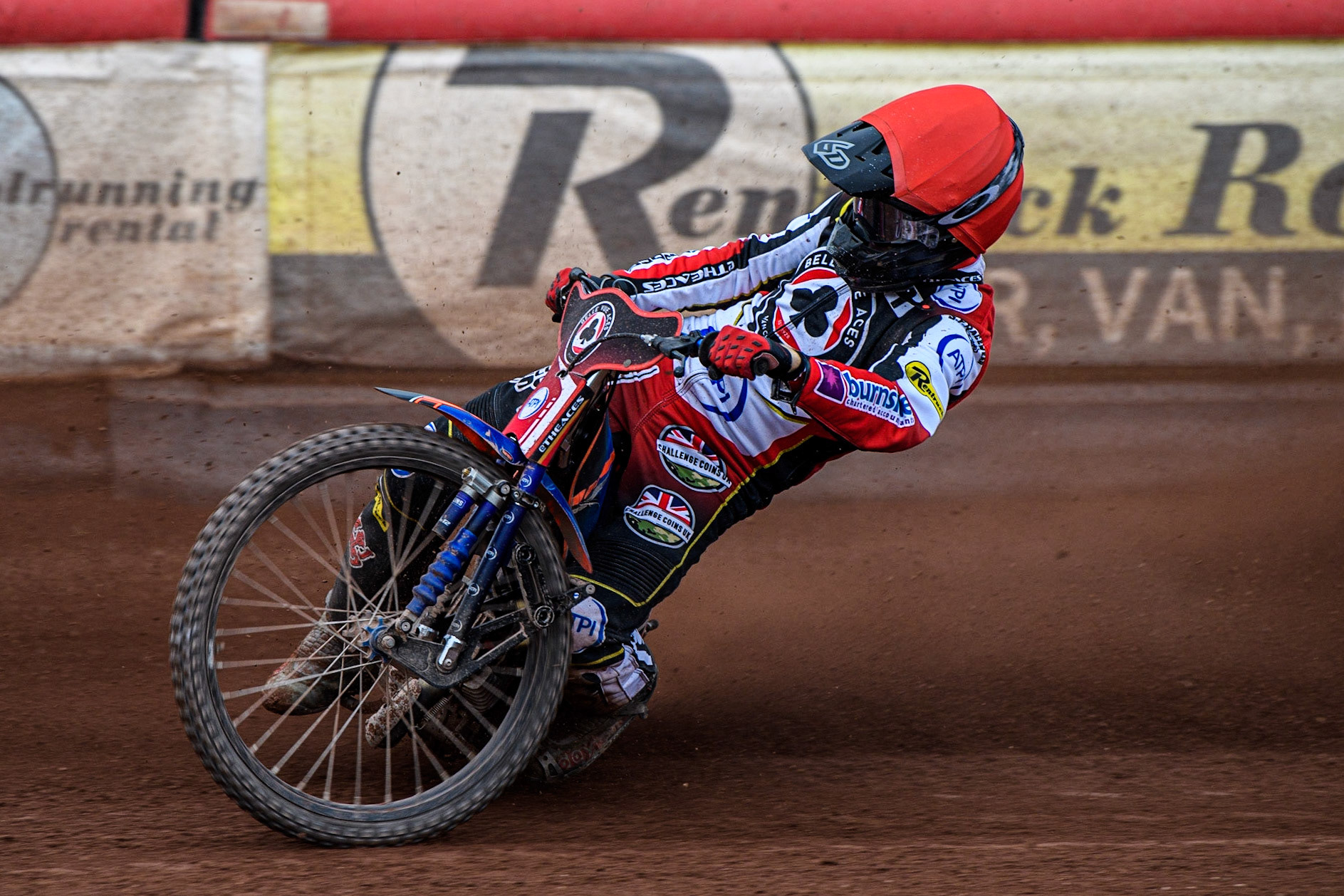 Brady Kurtz in action for Belle Vue ATPI Aces during the Sports Insure Premiership match between Belle Vue Aces and Leicester Lions at the National Speedway Stadium, Manchester on Monday 28th August 2023. (Photo: Ian Charles | MI News)