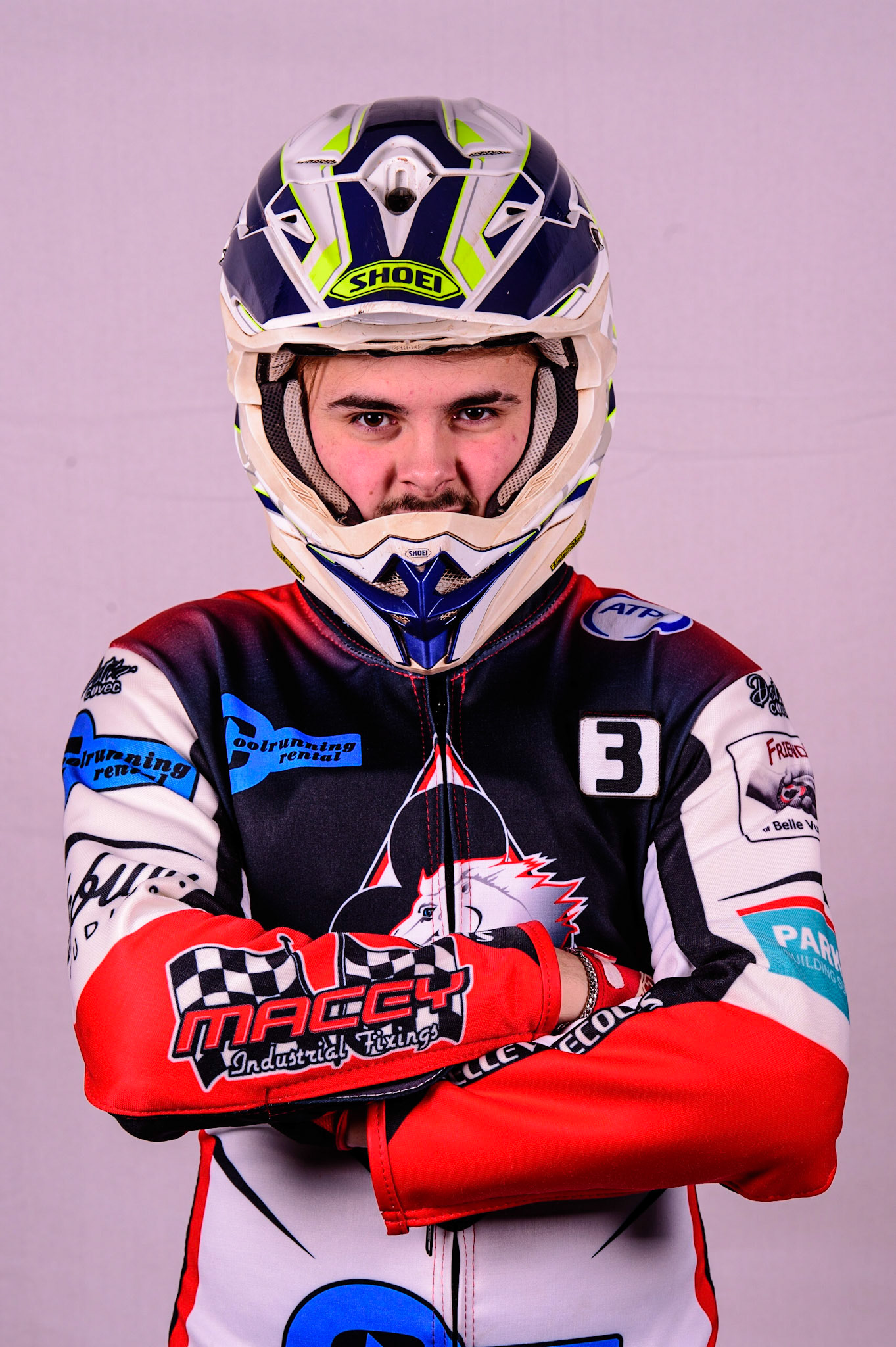 MANCHESTER, UK. MAR 14TH Nathan Ablitt - Belle Vue 'Cool Running' Colts during the Belle Vue Speedway Media Day at the National Speedway Stadium, Manchester on Monday 14th March 2022. (Credit: Ian Charles | MI News)
