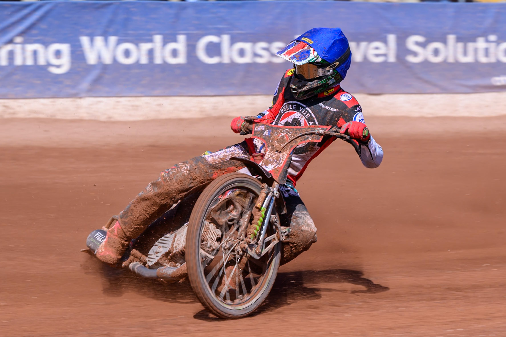 William Cairns of Belle Vue Aces  in action during the Knockout Cup Northern Section match between Belle Vue Aces and Leicester Lions at the National Speedway Stadium, Manchester on Monday 6th April 2026. (Photo: Ian Charles | MI News)