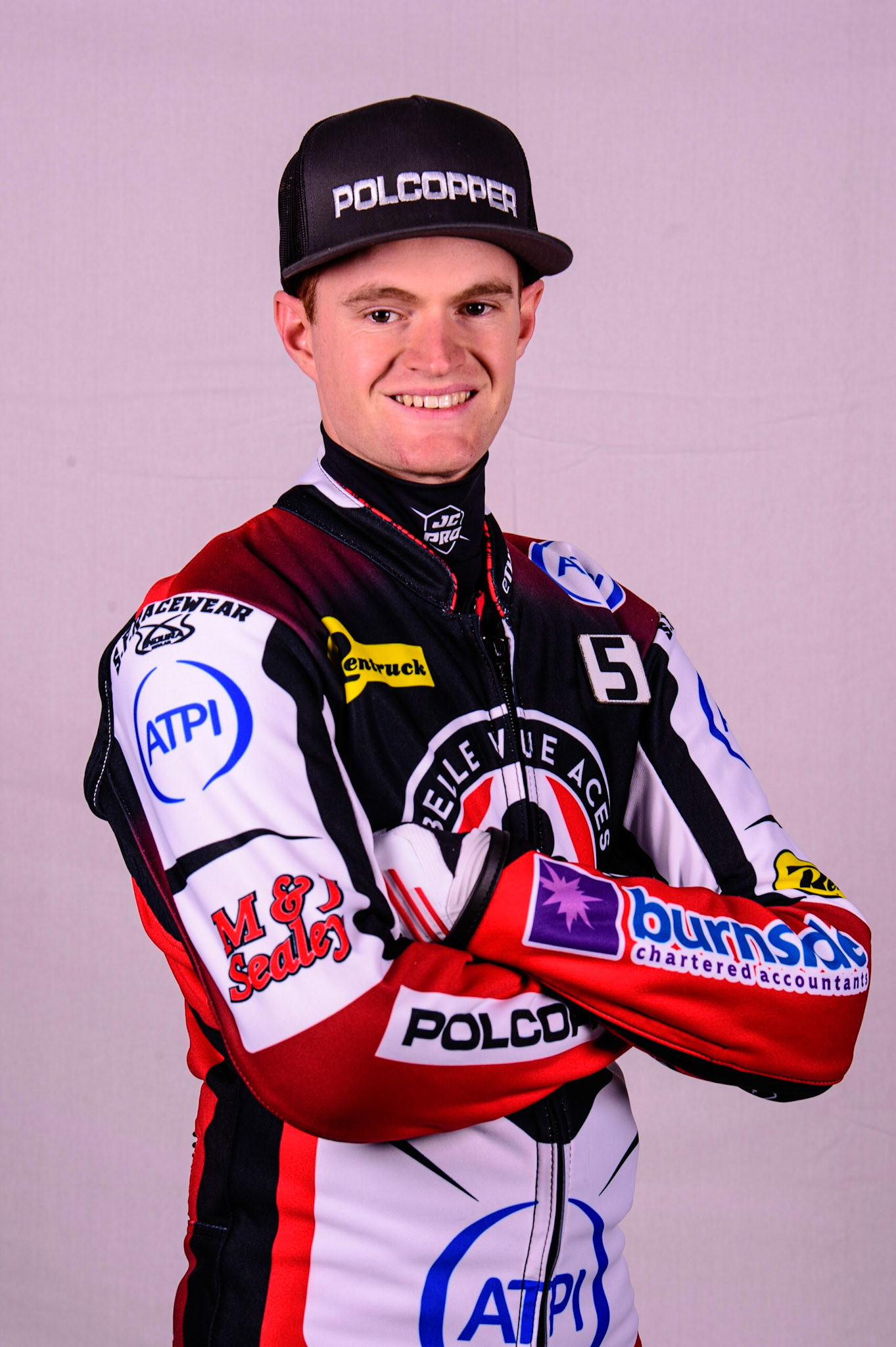 MANCHESTER, UK. MAR 14TH Brady Kurtz - Belle Vue 'ATPI' Aces during the Belle Vue Speedway Media Day at the National Speedway Stadium, Manchester on Monday 14th March 2022. (Credit: Ian Charles | MI News)