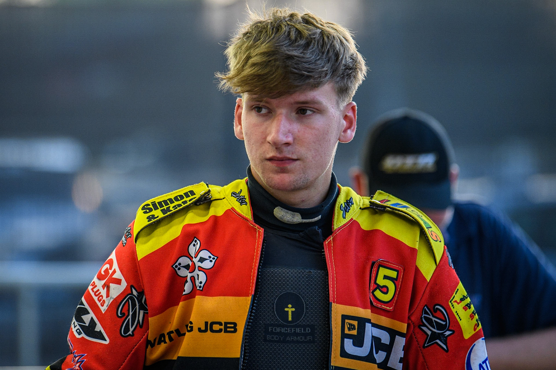 Joe Thompson - Leicester Watling JCB Lion Cubs during the National Development League match between Belle Vue Colts and Leicester Lion Cubs at the National Speedway Stadium, Manchester on Friday 8th September 2023. (Photo: Ian Charles | MI News)