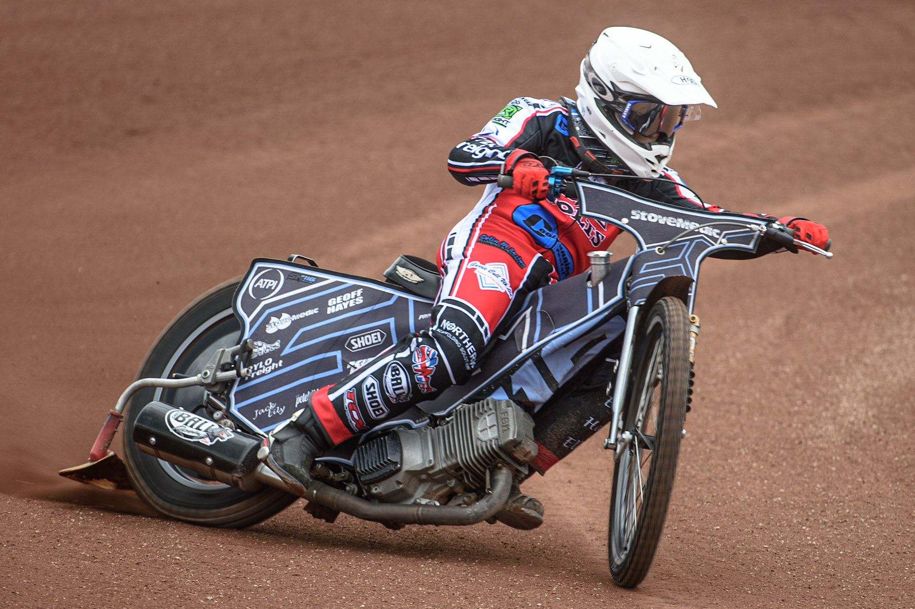 Photo: Ian CharlesSam McGurk in actionBelle Vue Press &amp; Practice Day, National Speedway Stadium, Manchester Thursday  13  May  2021