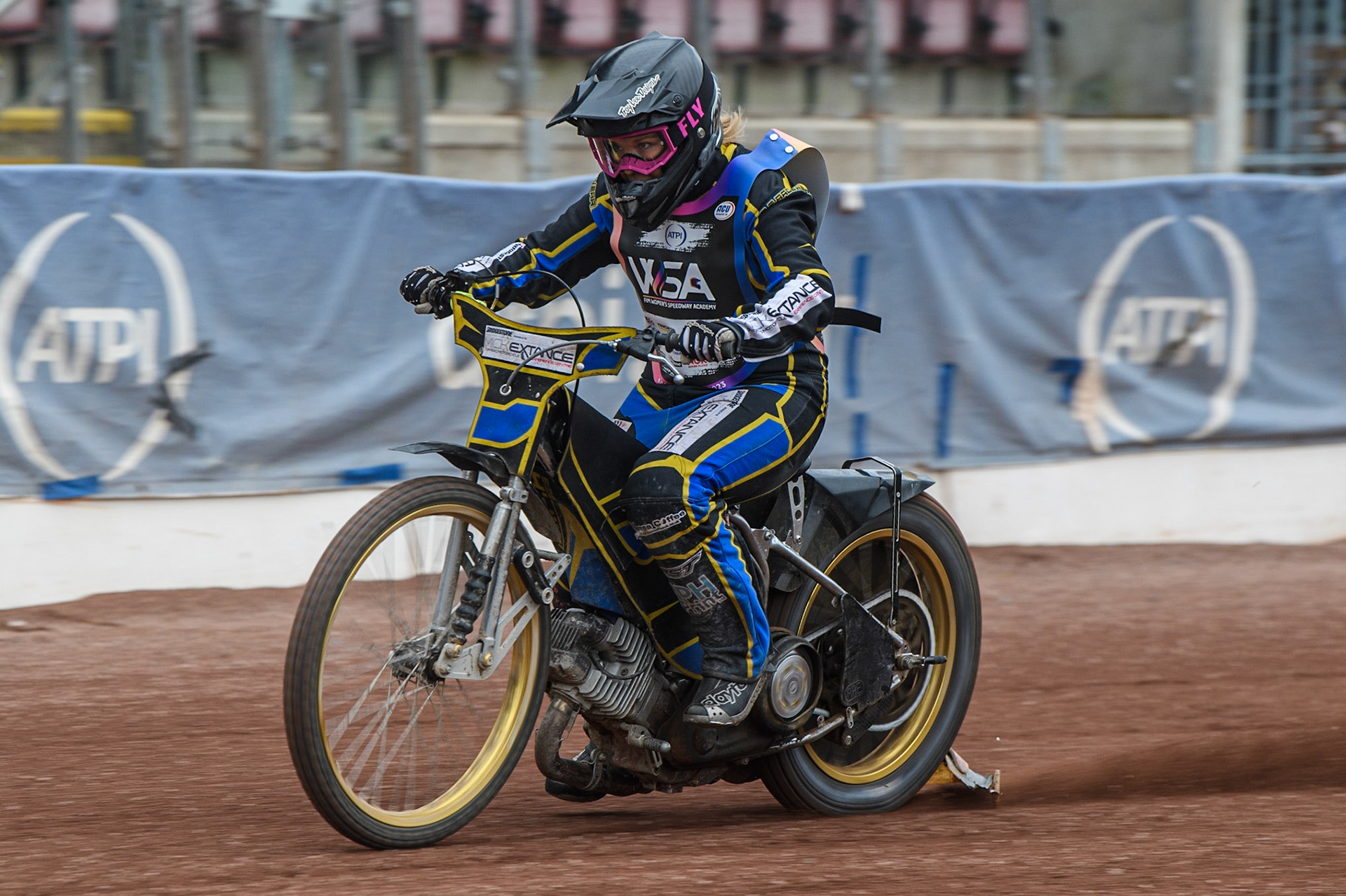 Katy Bullock on track during the FIM Women's  Speedway Academy at the National Speedway Stadium, Manchester on Friday 4th August 2023. (Photo: Ian Charles | MI News)