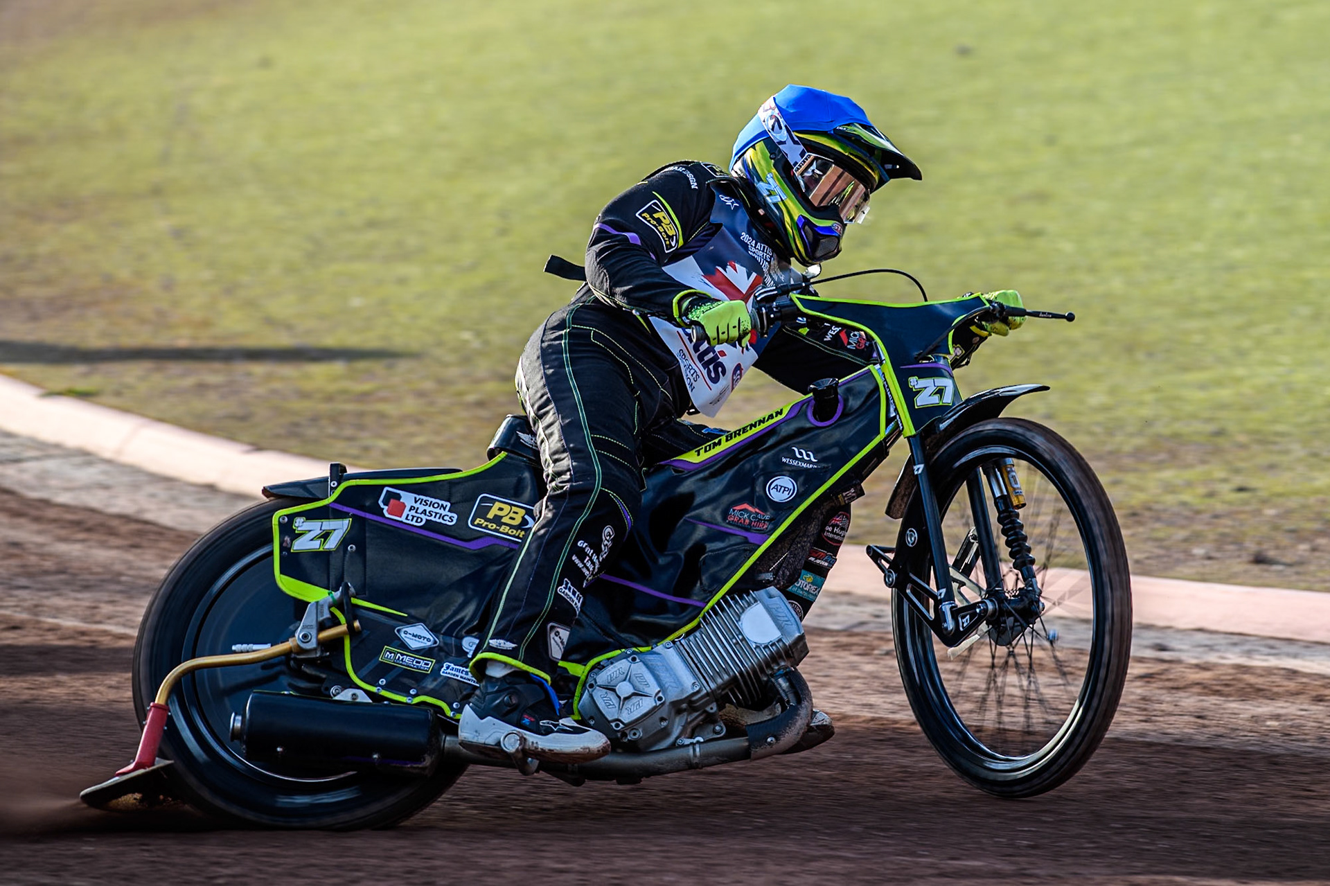Tom Brennan in action during the Attis Insurance Sports Division British Speedway Championship Final at the National Speedway Stadium, Manchester on Saturday 8th June 2024. (Photo: Ian Charles | MI News)