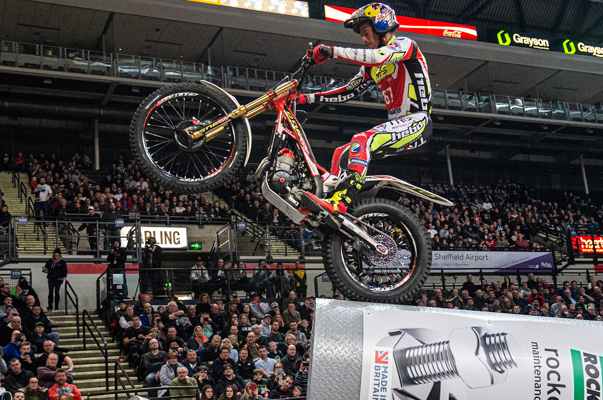 SHEFFIELD, ENGLAND  - DECEMBER 28TH  Adam Raga, Spain (TRRS) on section 3  during the 25th Anniversary Sheffield Indoor Trial at the FlyDSA Arena, Sheffield on Saturday 28th December 2019. (Credit: Ian Charles | MI News)