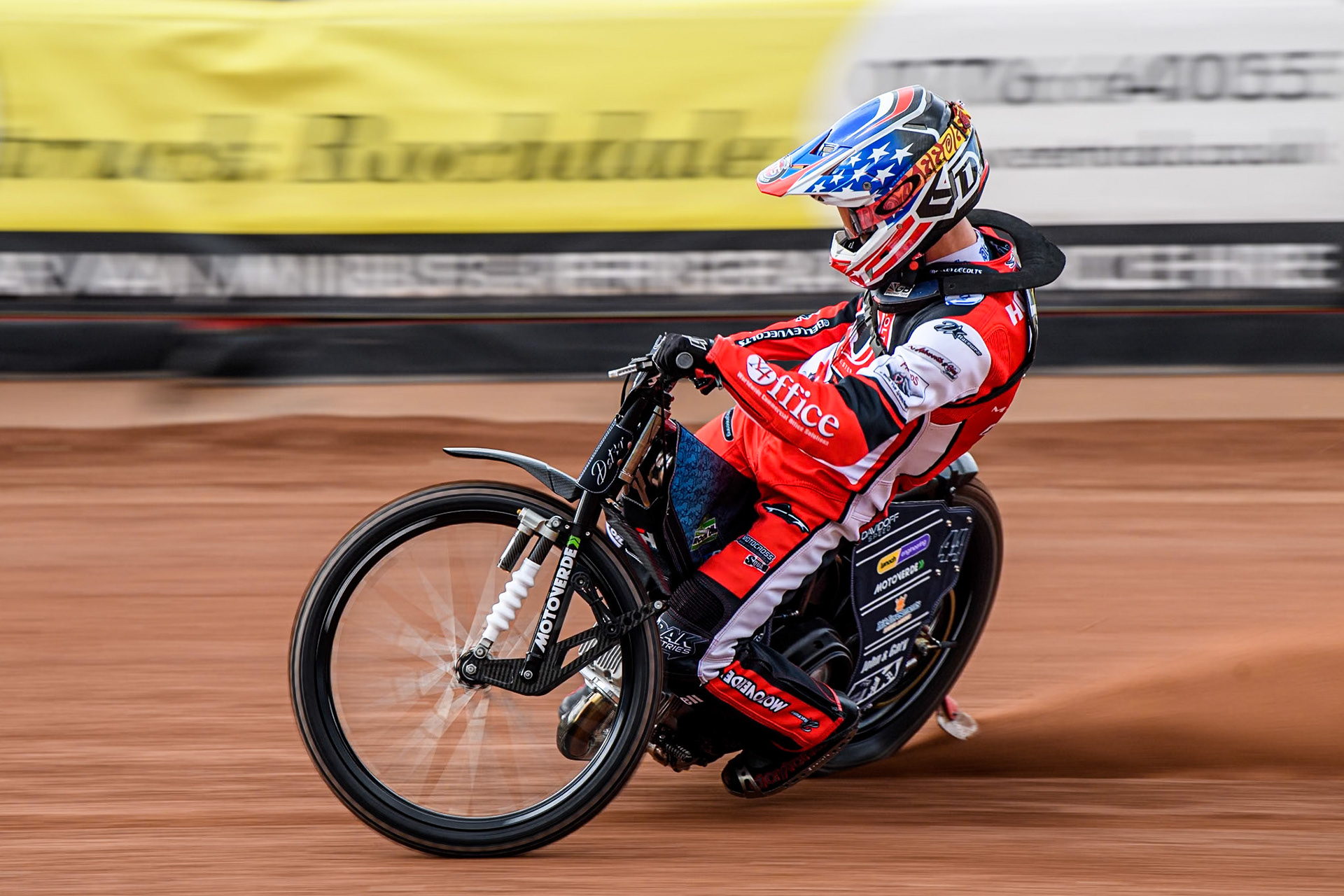 Freddy Hodder in action during the Belle Vue Aces Media Day at the National Speedway Stadium, Manchester on Wednesday 12th March 2025. (Photo: Ian Charles | MI News)
