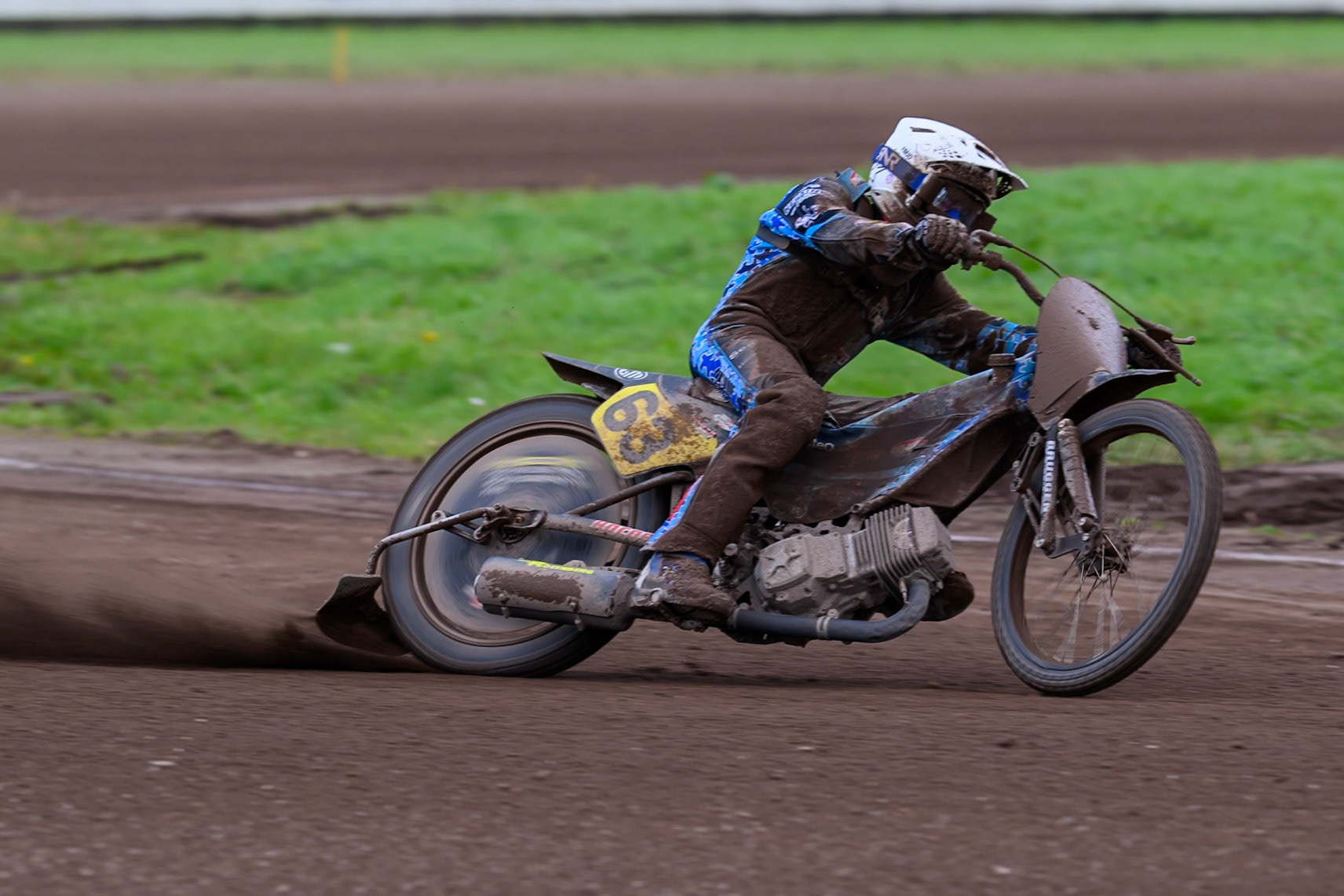 Dave Meijerink (63) of The Netherlands in action during the FIM Long Track World Championship Final 4, at the Speed Centre Roden, Netherlands on Sunday 21st September 2025. (Photo: Ian Charles | MI News)during the FIM Long Track World Championship Final 4, at the Speed Centre, Roden on Sunday 21st September 2025. (Photo: Ian Charles | MI News)