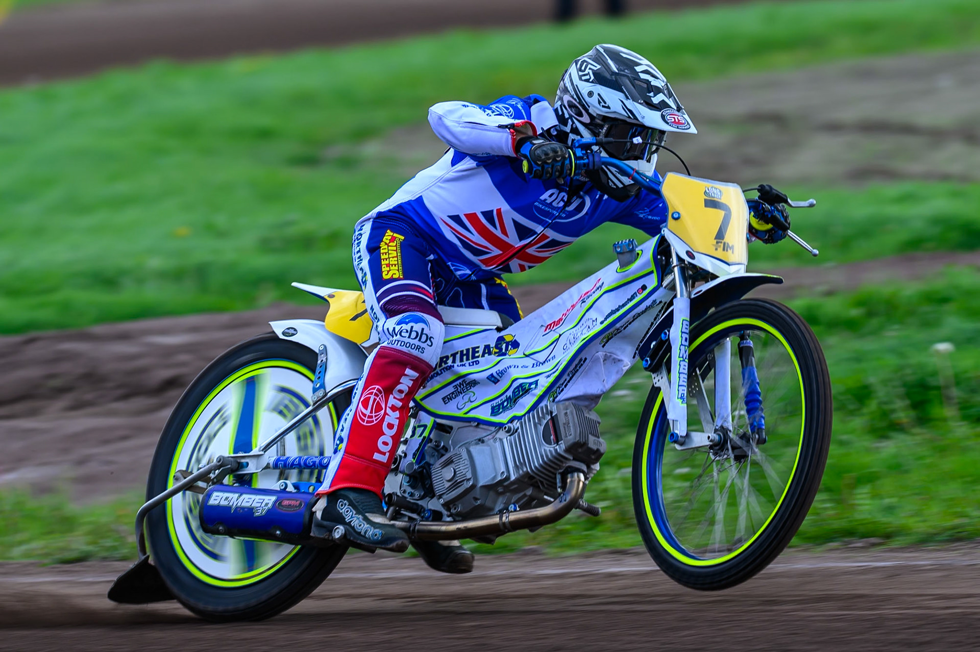Chris Harris (7) of Great Britain during practice for  the FIM Long Track of Nations 2026 at the Speed Centre Roden in the Netherlands on Sunday 20th September 2026. (Photo: Ian Charles | MI News)