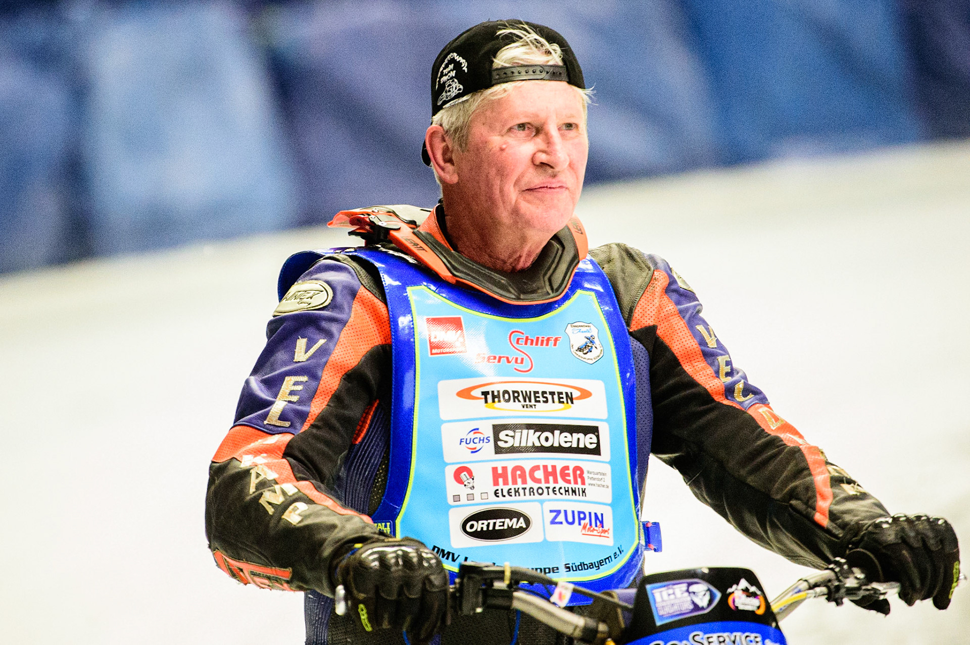 Josef Böhm (Austria) on the parade during the Race of Legends at the Max-Aicher-Arena, Inzell on Friday 17th March 2023. (Photo: Ian Charles | MI News)