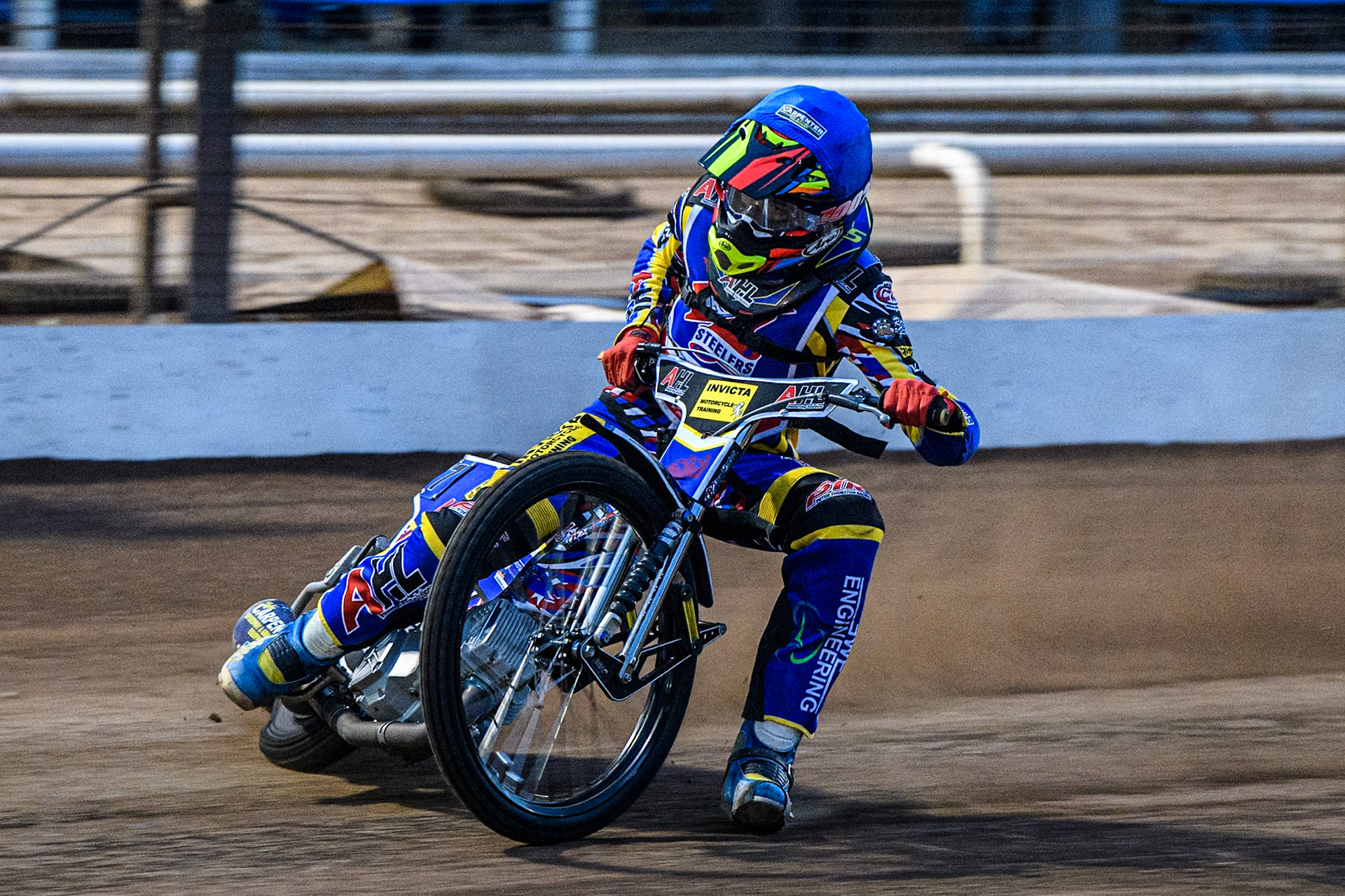 Steelers' Jamie Etherington in action during the WSRA National Development League match between Steelers and Belle Vue Colts at Owlerton Stadium, Sheffield on Monday 5th May 2025. (Photo: Ian Charles | MI News)