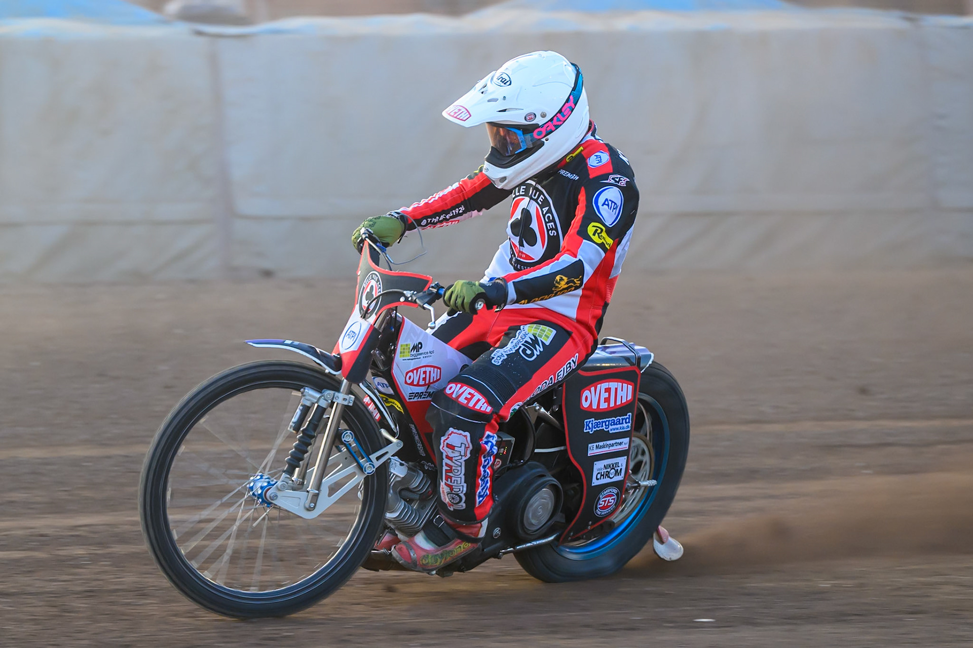 Peter Kildemand of Belle Vue Aces  in action during the Rowe Motor Oil Premiership match between Northampton Foxes and Belle Vue Aces at Northampton International Shaleway, Northampton on Thursday 13th August 2026. (Photo: Ian Charles | MI News)