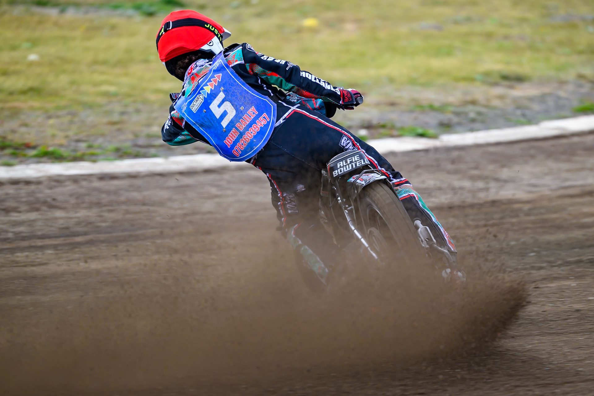 Alfie Bowtell of Buxton Bulls in action during the WSRA National Development League match  between Buxton Bulls and Middlesborough Tigers at Hi-Edge Speedway, Buxton on Sunday 16th August 2026. (Photo: Ian Charles | MI News)