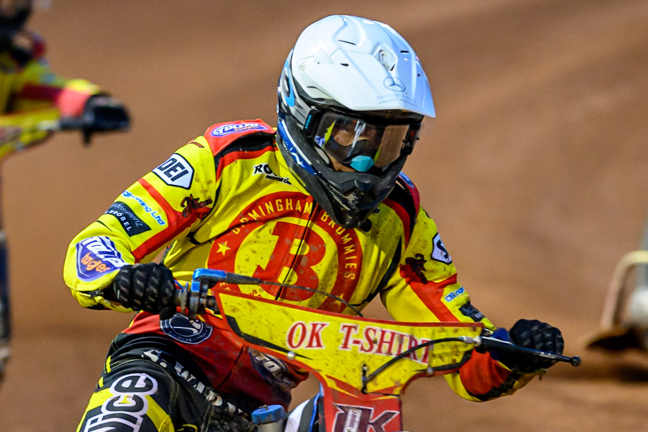 Matej Zagar of Birmingham Brummies during the Rowe Motor Oil Premiership match between Belle Vue Aces and Birmingham Brummies at the National Speedway Stadium, Manchester on Monday 18th August 2025. (Photo: Ian Charles | MI News)