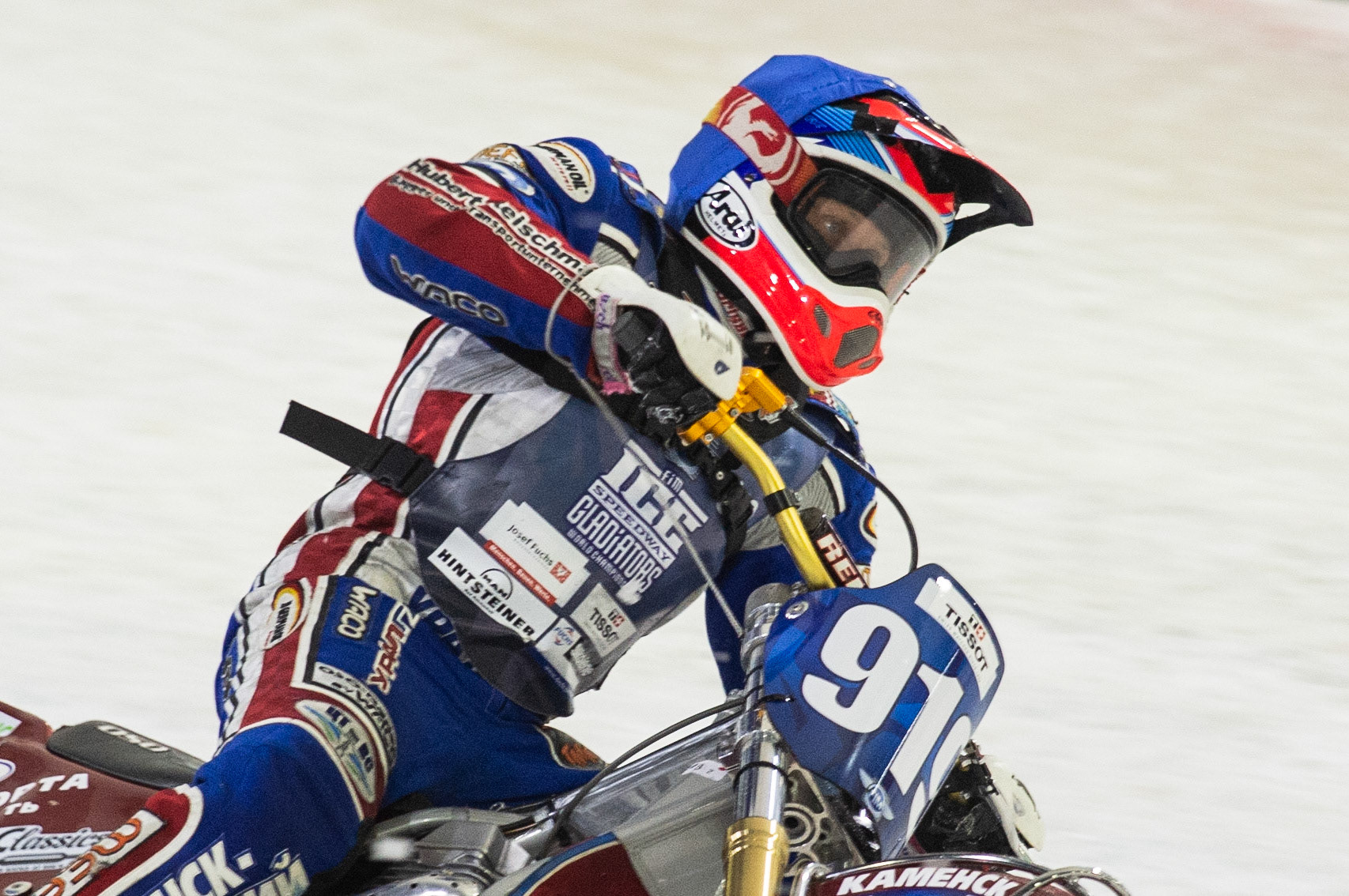 Photo: Ian Charles

Dmitri Khomitsevich (919)

FIM Ice Speedway Gladiators World Championship, Event 5.1, Ice Rink Thialf, Heerenveen, Netherlands Saturday  30  March  2019