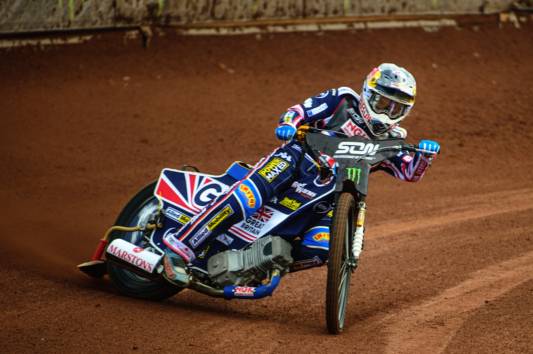 MANCHESTER, UK. OCT 16TH Robert Lambert of Great Britain Practices during the Monster Energy FIM Speedway of Nations at the National Speedway Stadium, Manchester on Saturday  16th October 2021. (Credit: Ian Charles | MI News)