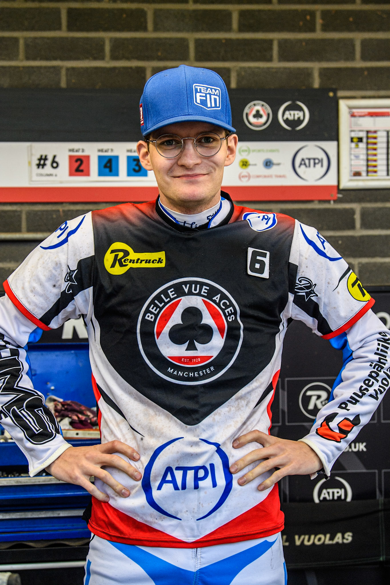 Belle Vue Aces' guest Antti Vuolas during the Rowe Motor Oil Premiership match between Belle Vue Aces and Oxford Spires at the National Speedway Stadium, Manchester on Monday 22nd July 2024. (Photo: Ian Charles | MI News)