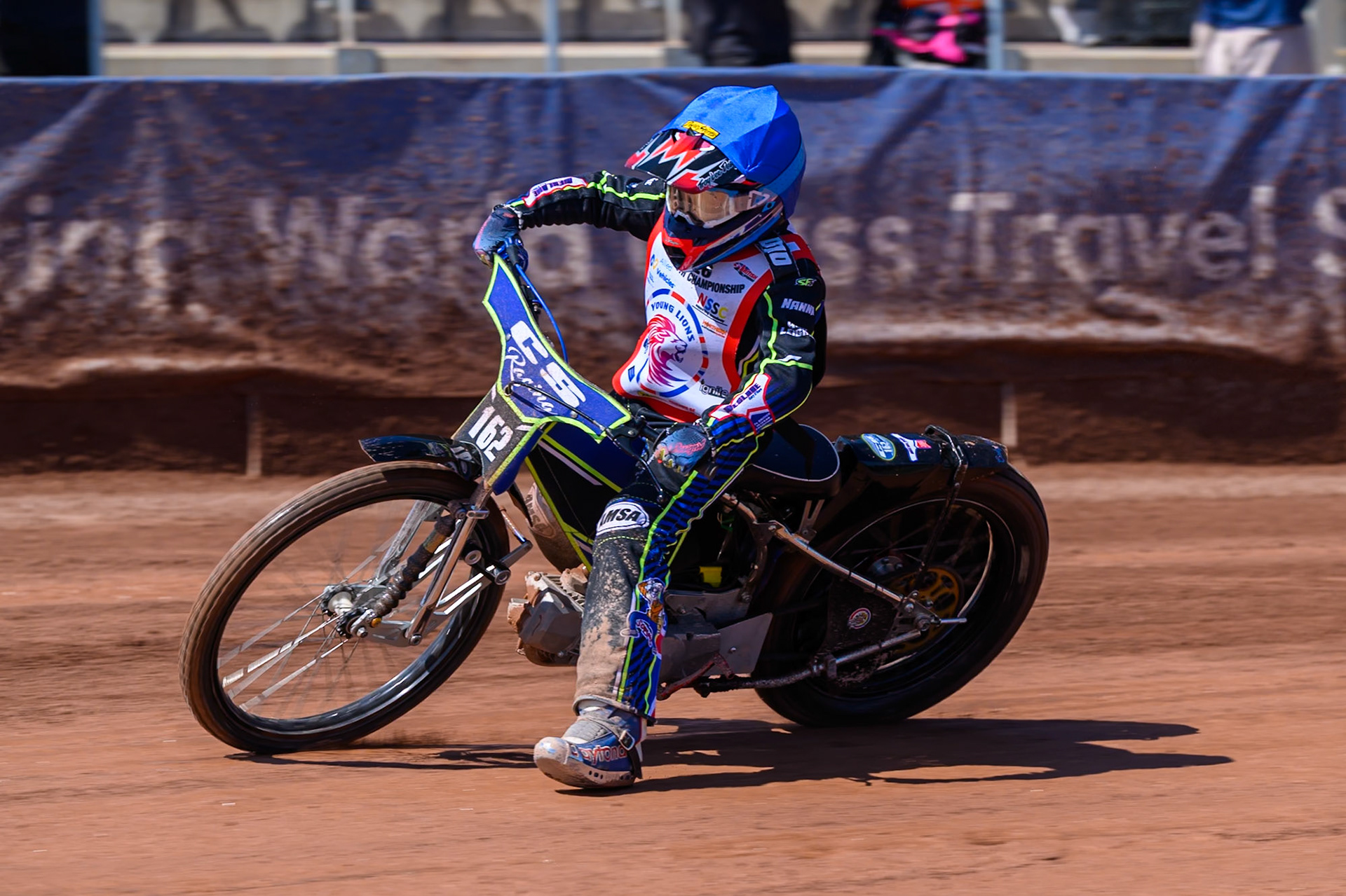 125cc SUPPORT CLASS Cody Smith (162) in action during the British Youth Championship (125cc) at the National Speedway Stadium, Manchester on Sunday 19th July 2026. (Photo: Ian Charles | MI News)