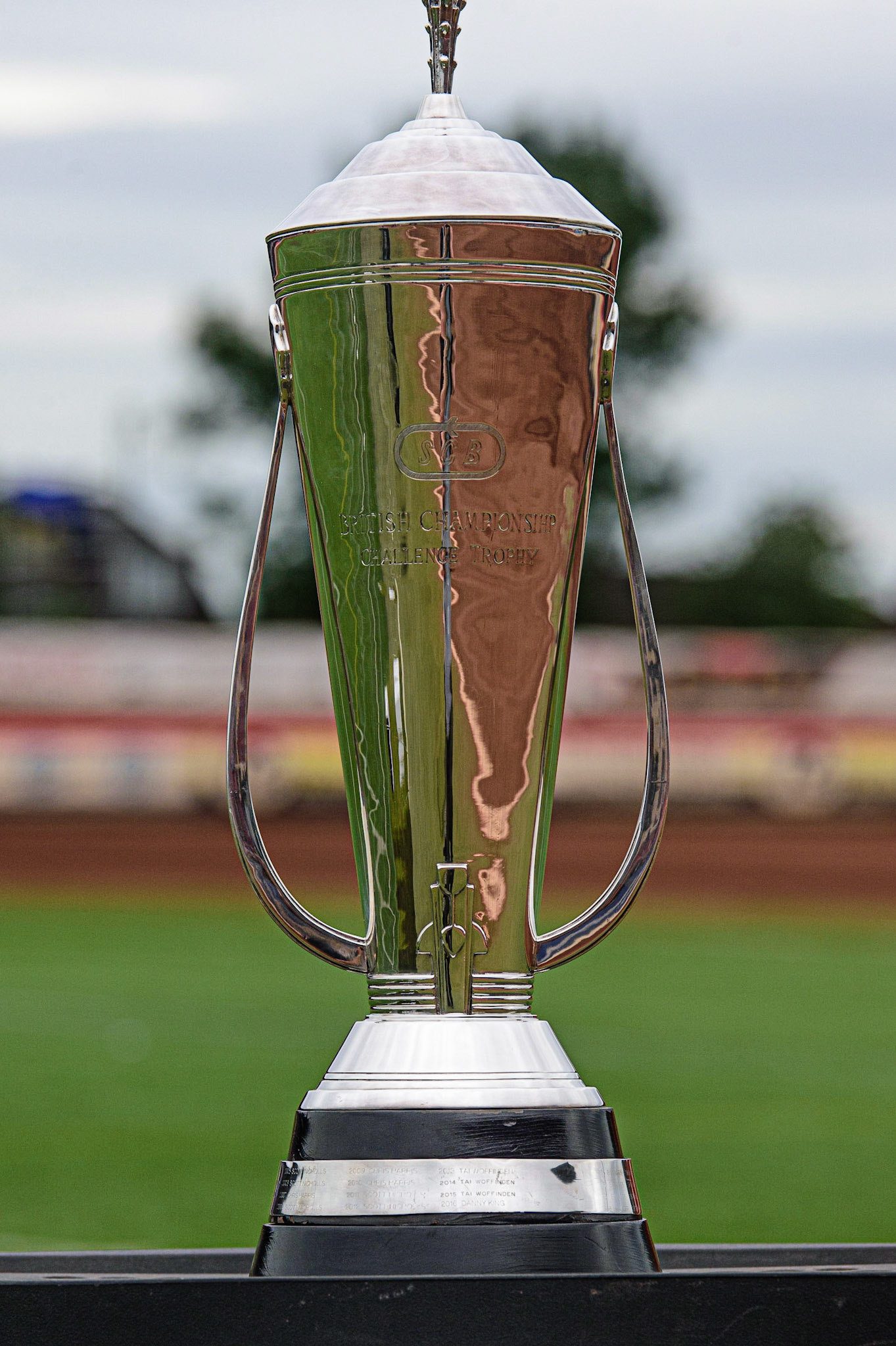 The British Individual Championship Trophy during the Sports Insure British Speedway Championship Final at the National Speedway Stadium, Bellevue, Manchester, England on Monday 1st August 2022. (Photo by: Ian Charles | MI News)