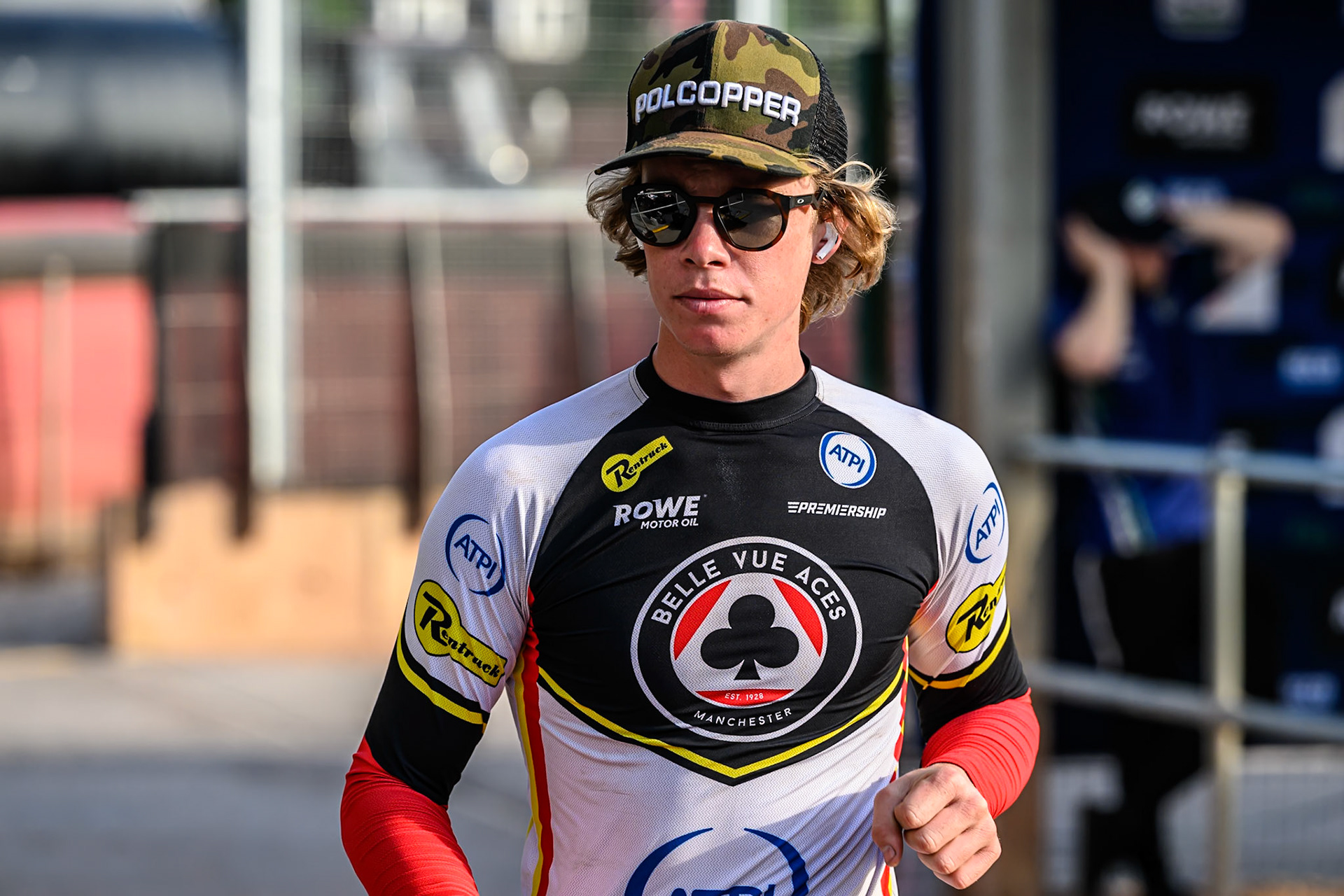 Belle Vue Aces' Tate Zischke during the Rowe Motor Oil Premiership match between Belle Vue Aces and Ipswich Witches at the National Speedway Stadium, Manchester on Monday 30th June 2025. (Photo: Ian Charles | MI News)