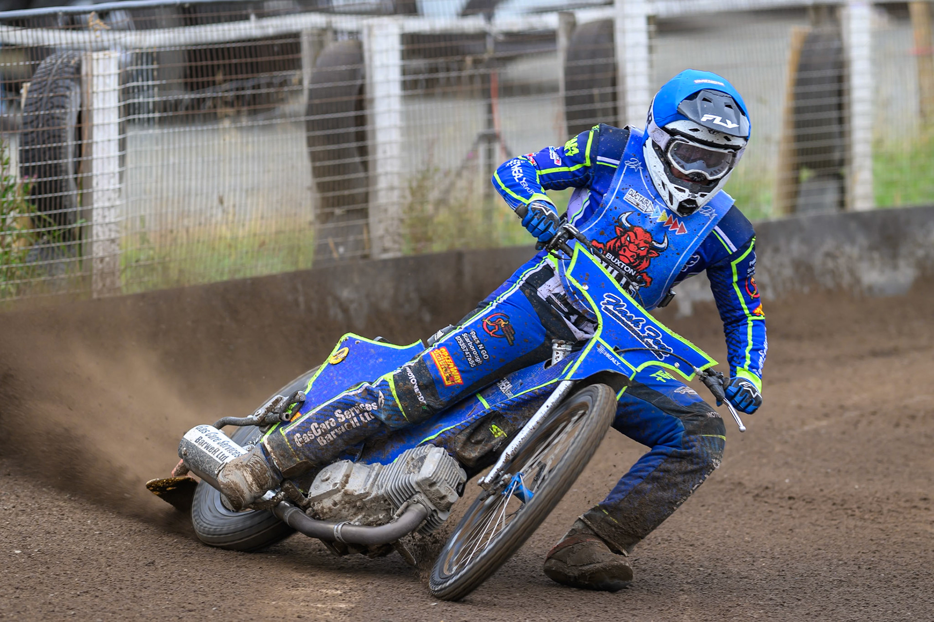 Arran Butcher of Buxton Bulls in action during the WSRA National Development League match  between Buxton Bulls and Middlesborough Tigers at Hi-Edge Speedway, Buxton on Sunday 16th August 2026. (Photo: Ian Charles | MI News)